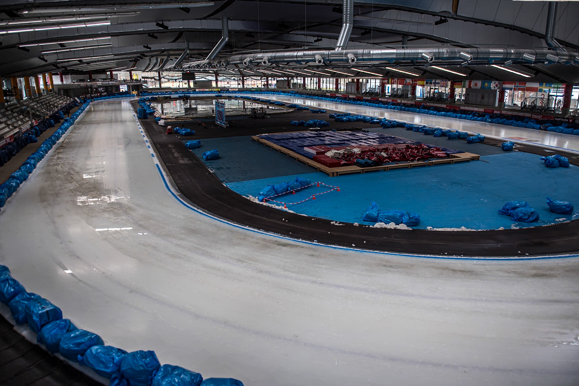 Max-Aicher-Arena during the Ice Speedway Gladiators World Championship Final 2 at Max-Aicher-Arena, Inzell on Sunday 16th March 2025. (Photo: Ian Charles | MI News)