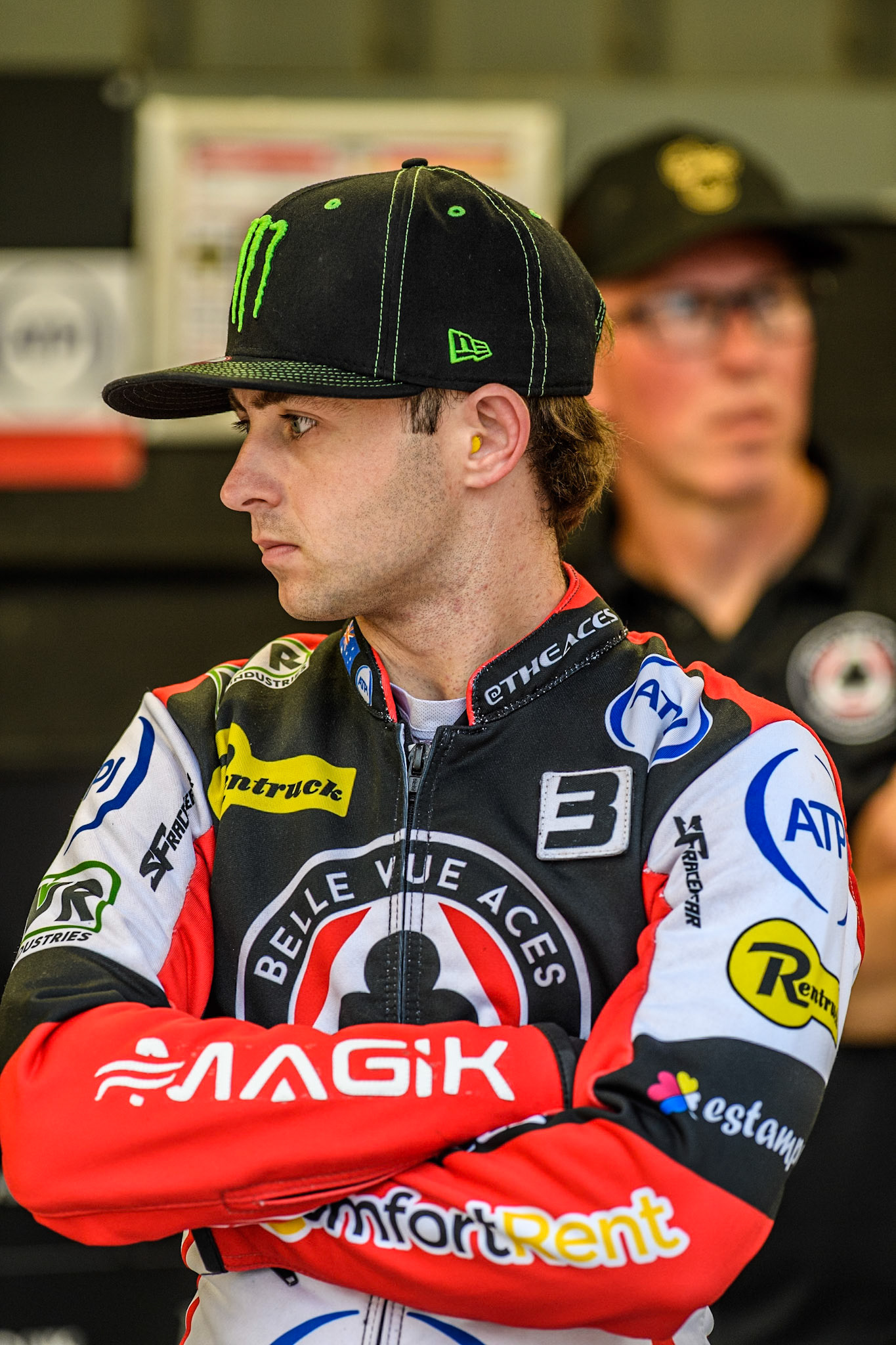 Belle Vue Aces' Jaimon Lidsey during the Rowe Motor Oil Premiership match between Belle Vue Aces and Leicester Lions at the National Speedway Stadium, Manchester on Monday 24th June 2024. (Photo: Ian Charles | MI News)