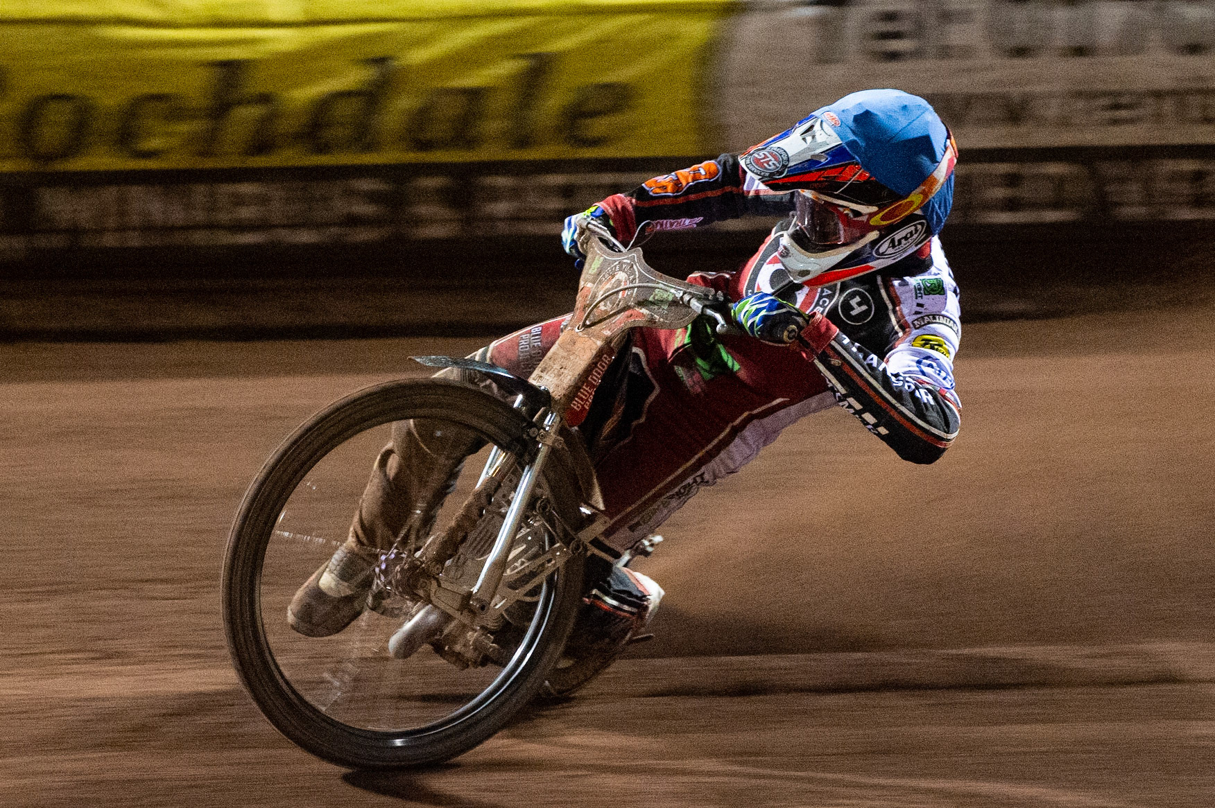 Photo: Ian CharlesSteve Worrall of Belle Vue 'BikeRight' Aces  in action Belle Vue ‘Bikerite ’Aces v ‘ATPI’ All Stars, Premiership Challenge, National Speedway Stadium, Manchester Thursday  24  September  2020