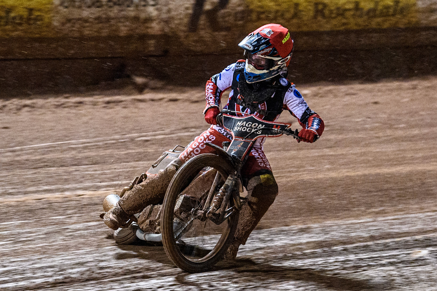 Belle Vue Colts' Sam Hagon in action during the WSRA National Development League match between Belle Vue Colts and Sheffield Tiger Cubs at the National Speedway Stadium, Manchester on Monday 7th October 2024. (Photo: Ian Charles | MI News)