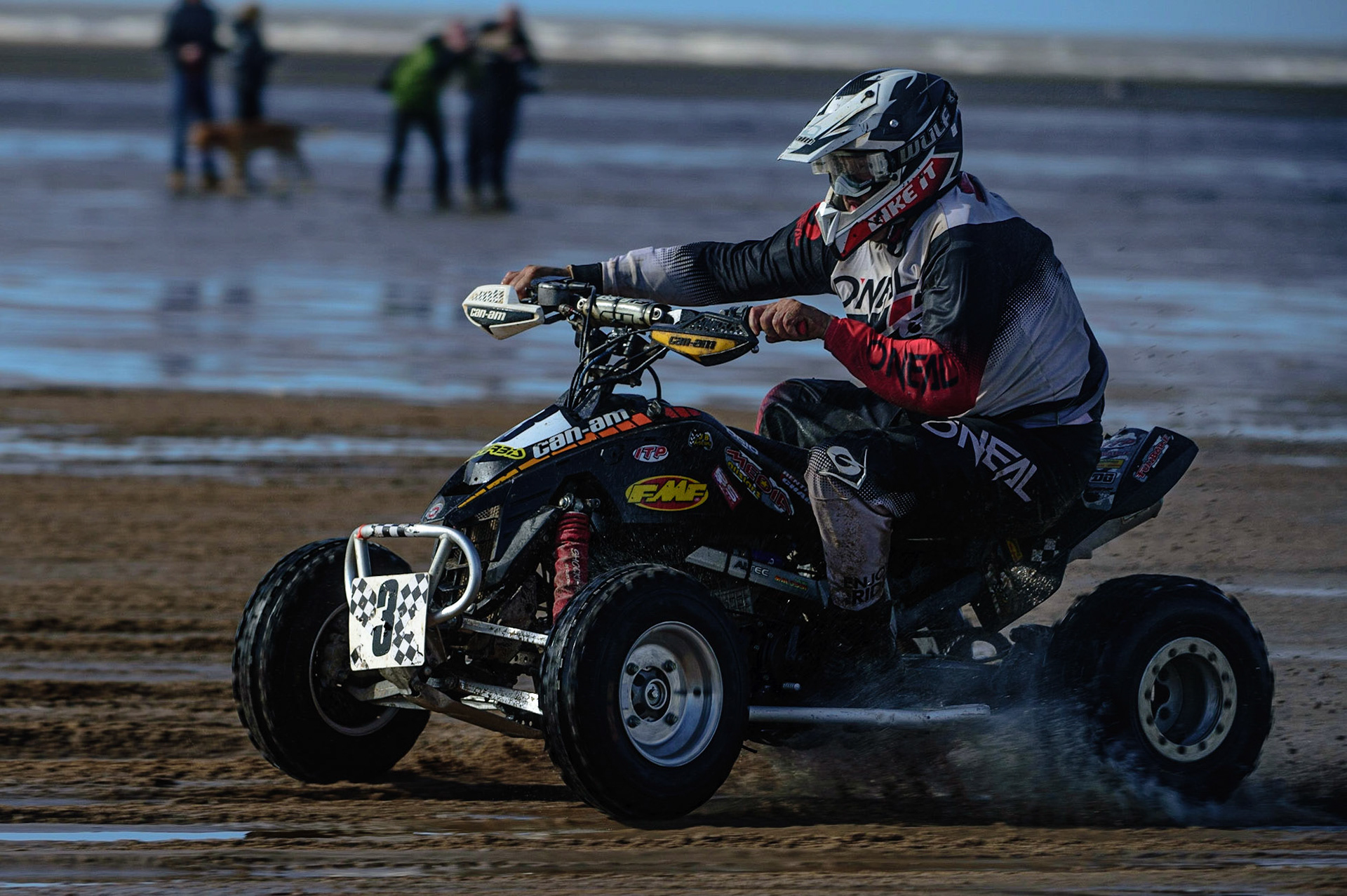 Dean Morford (3) during the Fylde ACU British Sand Racing Masters Championship on  Sunday 2nd October 2022. (Credit: Ian Charles | MI News)