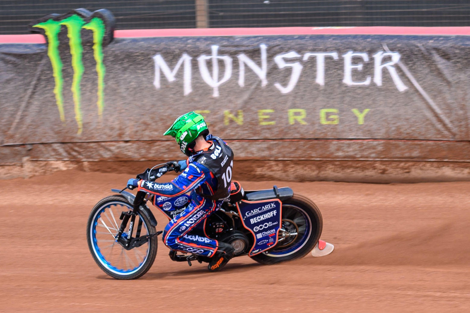 Brady Kurtz (101) of Australia during practice for the ATPI  FIM Speedway GP of Manchester at the National Speedway Stadium, Manchester on Friday 5th June 2026. (Photo: Ian Charles | MI News)