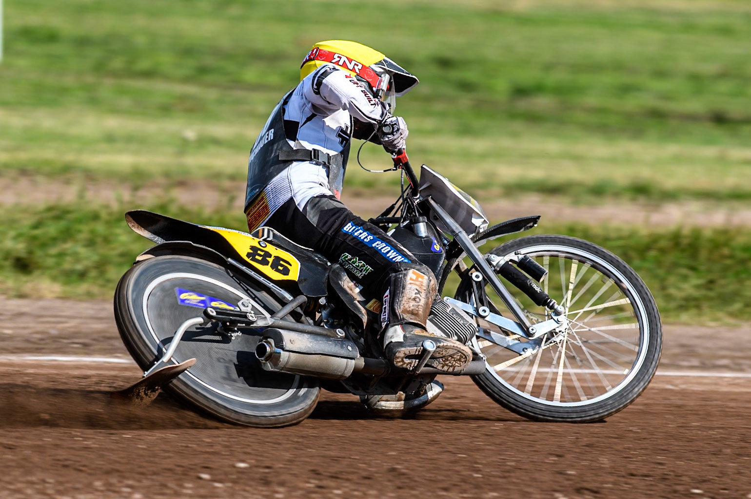 Hynek Stichauer (86) of Czech Republic  in action during the FIM Long Track World Championship Final 5 at the Speed Centre Roden, Roden, Netherlands on Sunday 22nd September 2024. (Photo: Ian Charles | MI News)