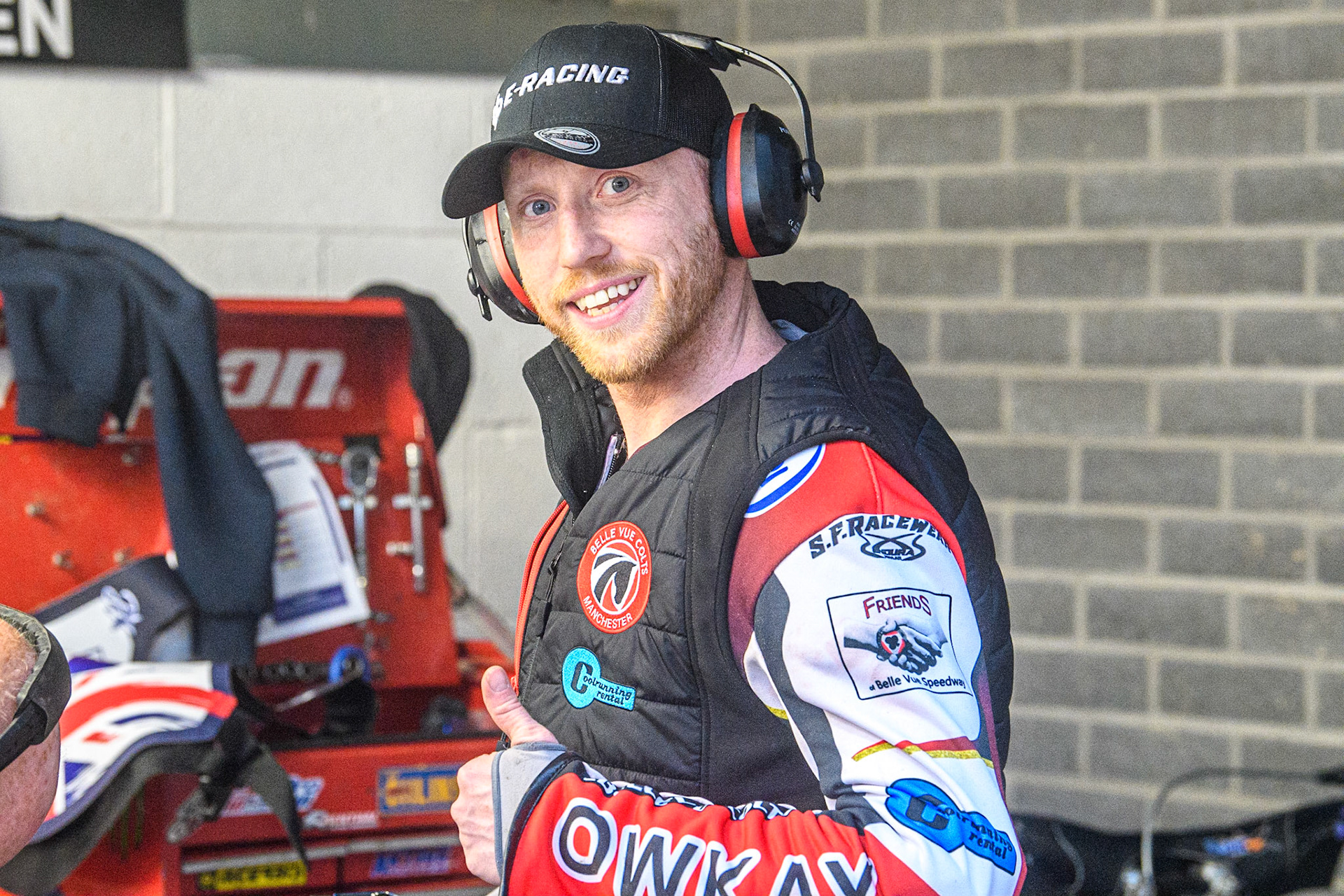 Track reserve Paul Bowen during the Sports Insure British Speedway Final at the National Speedway Stadium, Manchester on Monday 14th August 2023. (Photo: Ian Charles | MI News)