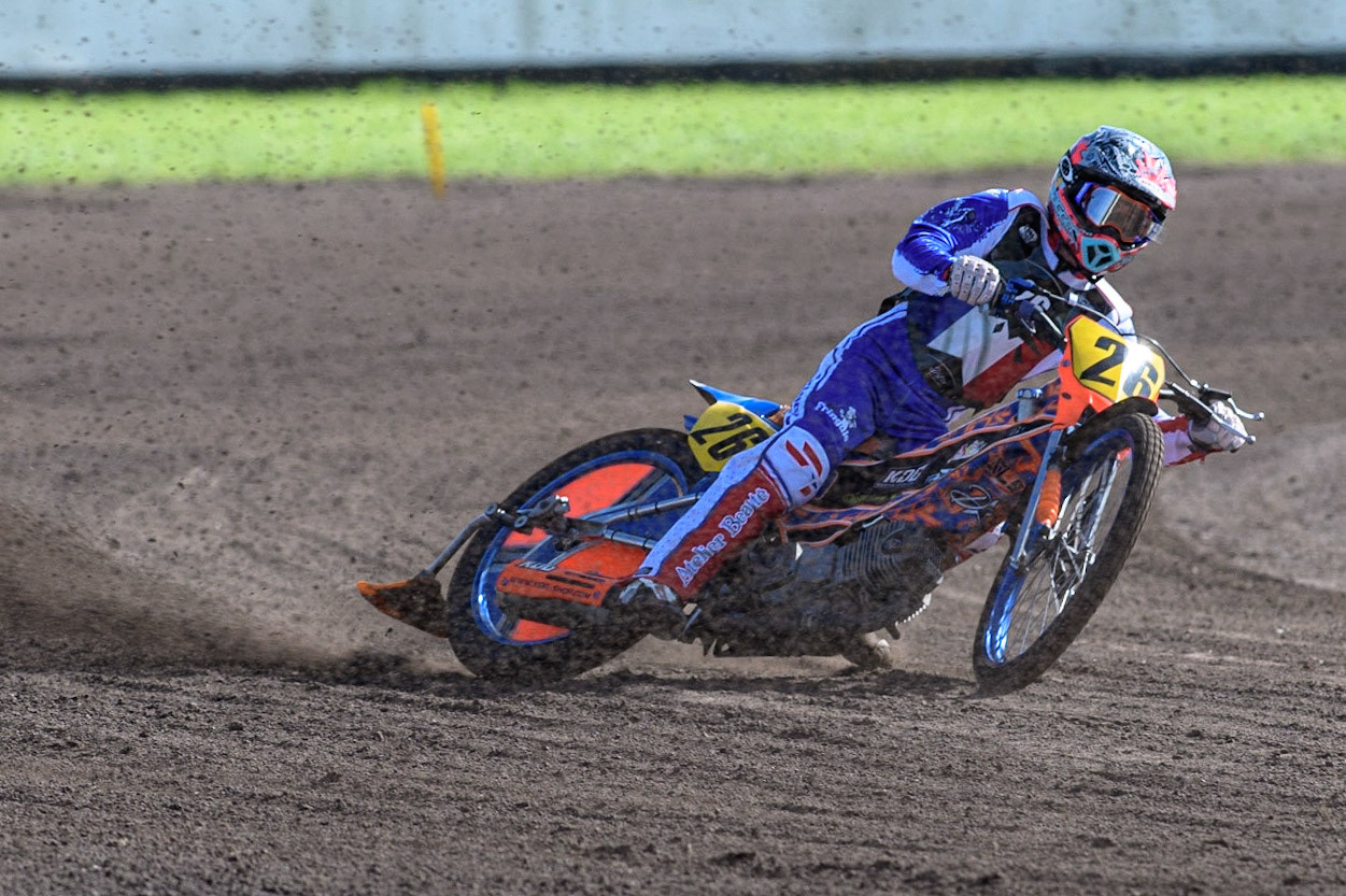 Steven Labouyrie (France) practices during the FIM Long Track Of Nations event at the Speed Centre Roden on Sunday 24th September 2023. (Photo: Ian Charles | MI News)