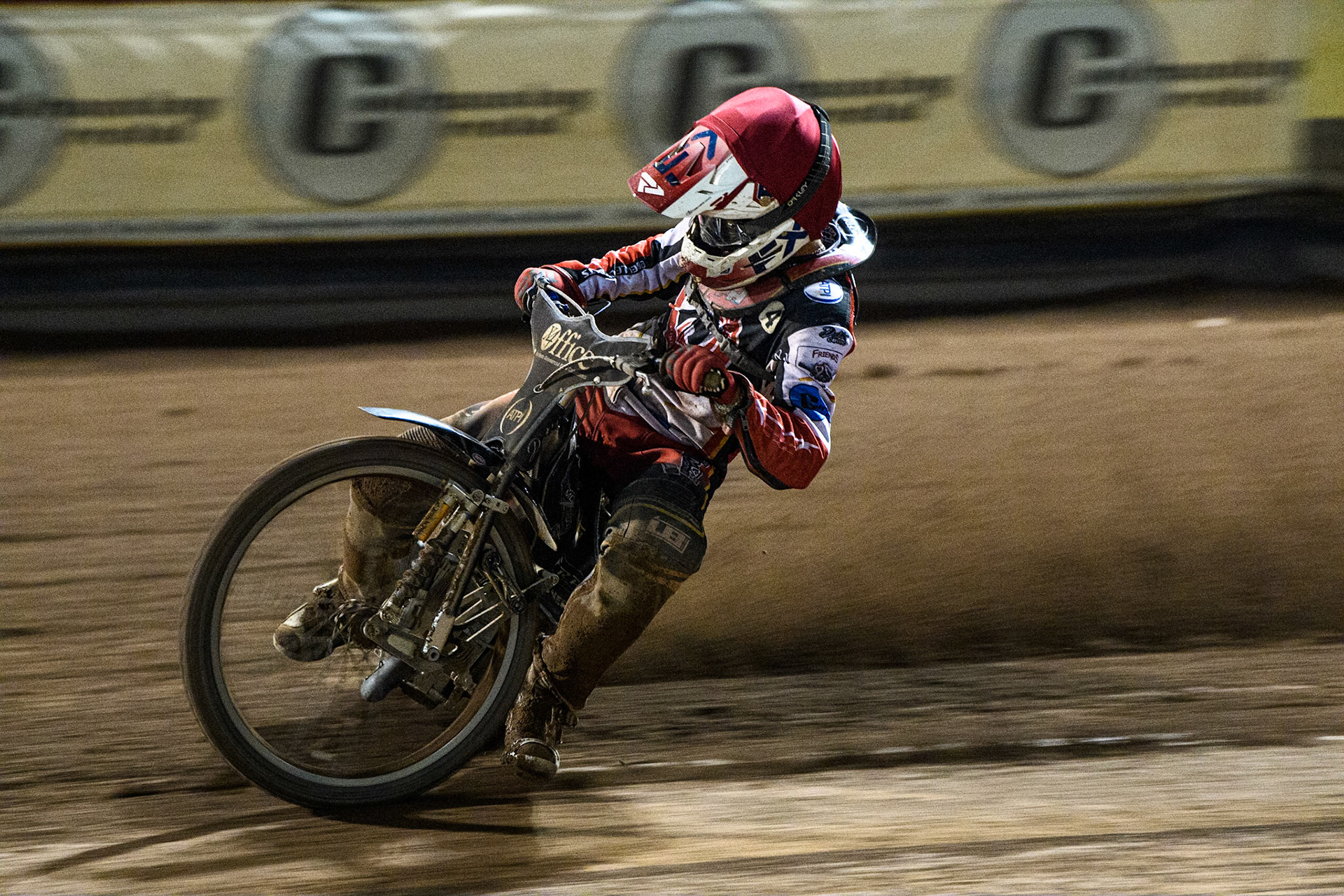 Freddy Hodder in action for for Belle Vue Cool Running Colts during the National Development League match between Belle Vue Colts and Leicester Lion Cubs at the National Speedway Stadium, Manchester on Friday 8th September 2023. (Photo: Ian Charles | MI News)