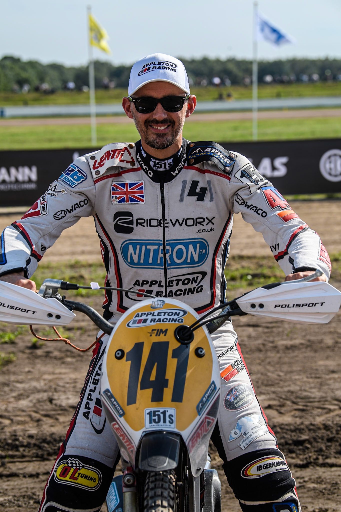 Andrew Appleton (141) of Great Britain during the FIM Long Track World Championship Final 5 at the Speed Centre Roden, Roden, Netherlands on Sunday 22nd September 2024. (Photo: Ian Charles | MI News)