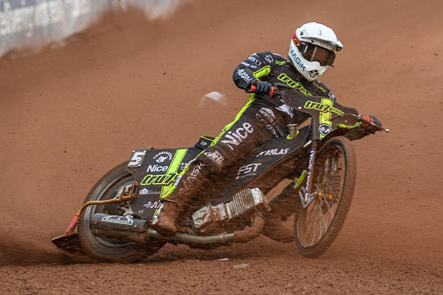 Ipswich Witches' Emil Sayfutdinov in action during the Rowe Motor Oil Premiership match between Belle Vue Aces and Ipswich Witches at the National Speedway Stadium, Manchester on Monday 1st July 2024. (Photo: Ian Charles | MI News)