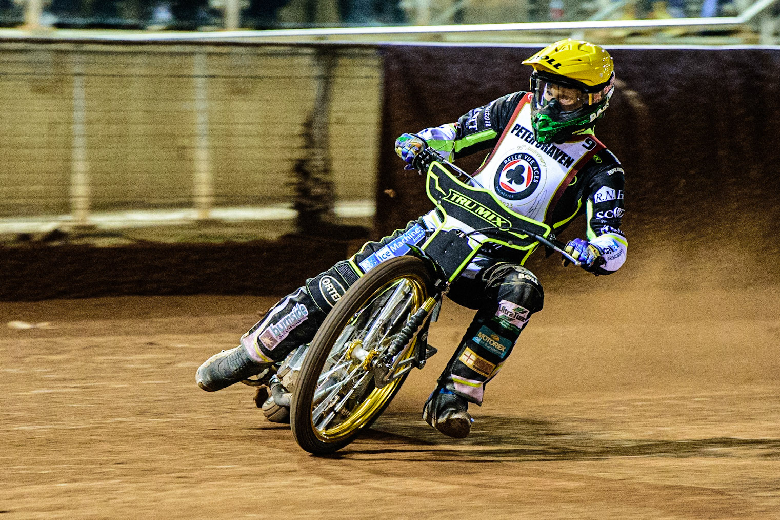 Jason Doyle  leads the grans final during the Peter Craven Memorial Trophy  at the National Speedway Stadium, Manchester on Monday 3rd April 2023. (Photo: Ian Charles | MI News)