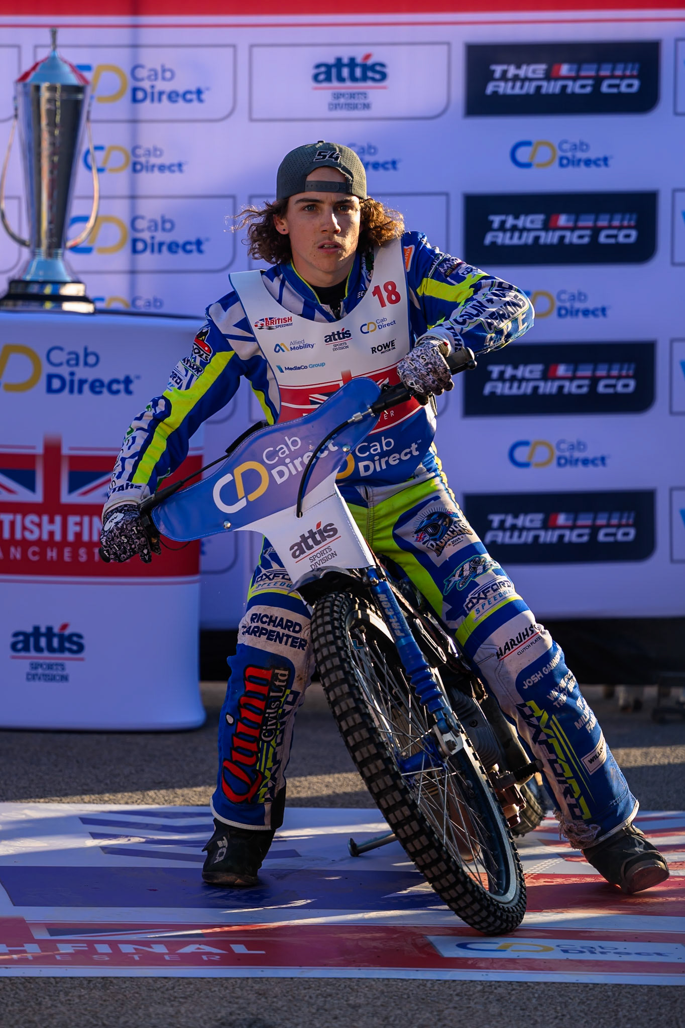 Reserve Luke Killeen (18) during the Cab Direct British Speedway Championship Final at the National Speedway Stadium, Manchester on Saturday 15th August 2026. (Photo: Ian Charles | MI News)