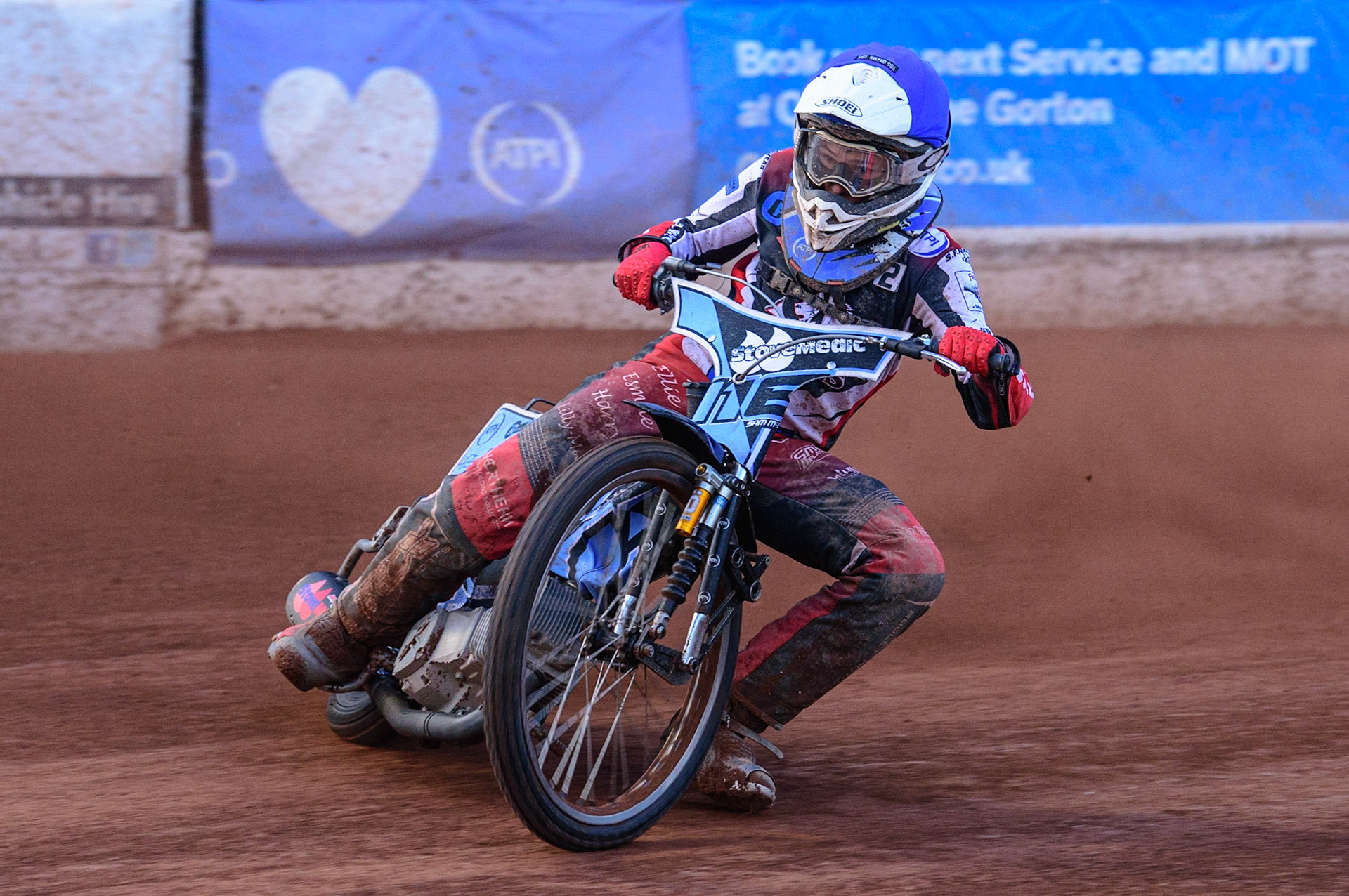Sam McGurk  in action  for Belle Vue Cool Running Colts during the National Development League match between Belle Vue Colts and Mildenhall Fens Tigers at the National Speedway Stadium, Manchester on Friday 15th July 2022. (Credit: Ian Charles | MI News)