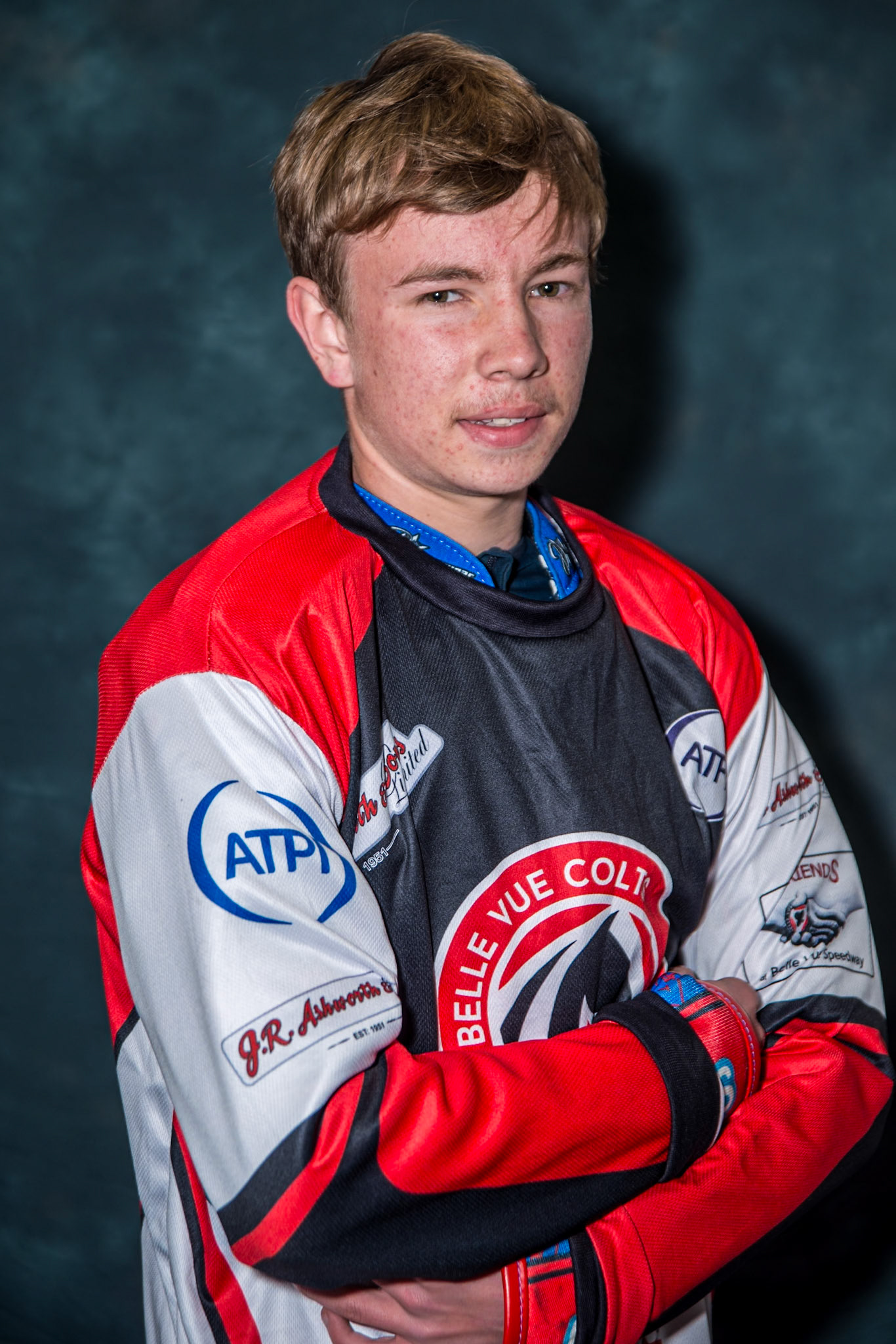 Belle Vue Colts' Harry Fletcher during the WSRA National Development League match between Belle Vue Colts and Leicester Lion Cubs at the National Speedway Stadium, Manchester on Friday 18th April 2025. (Photo: Ian Charles | MI News)