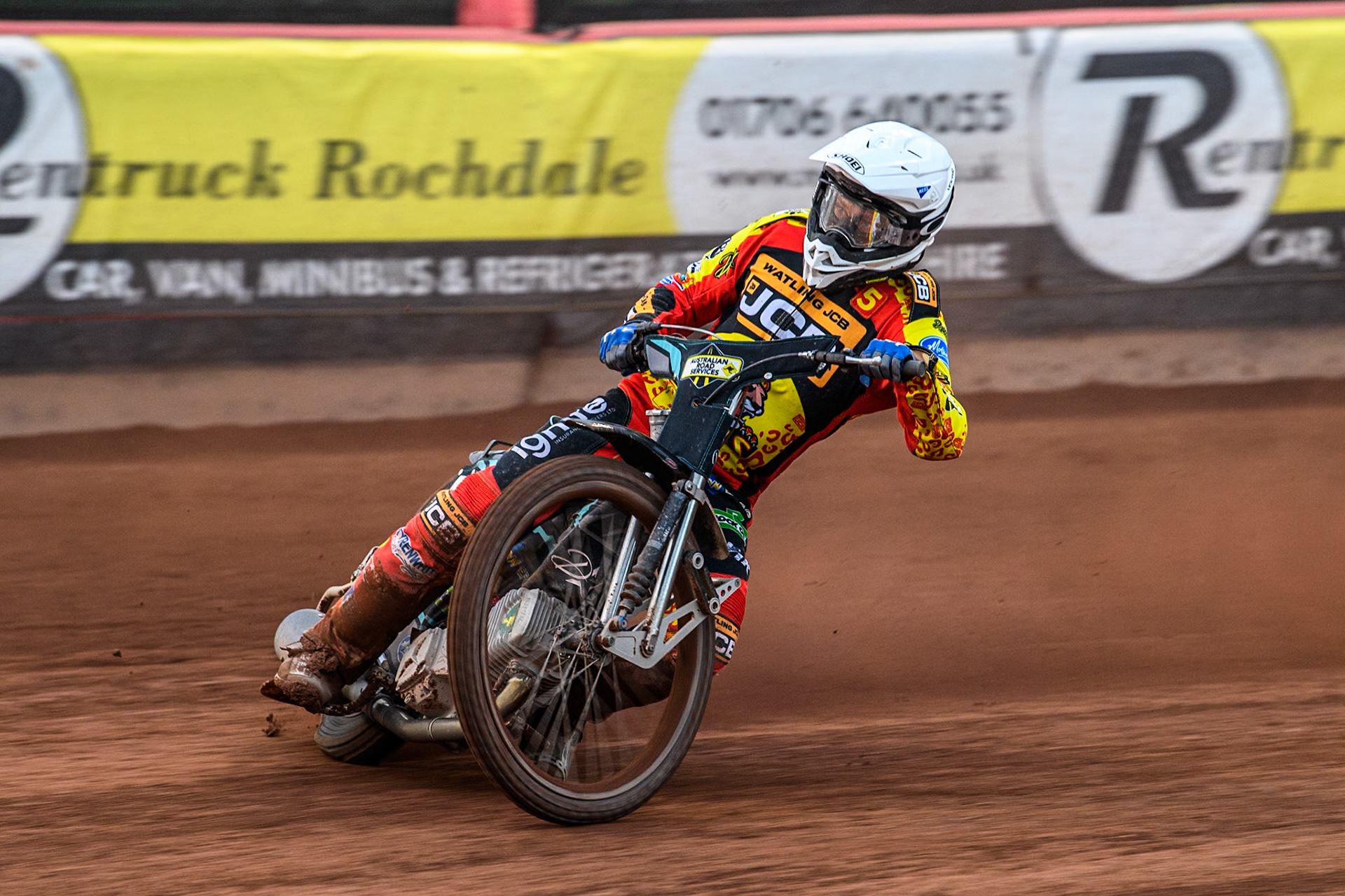 Leicester Lions' Ryan Douglas in action during the Rowe Motor Oil Premiership match between Belle Vue Aces and Leicester Lions at the National Speedway Stadium, Manchester on Monday 24th June 2024. (Photo: Ian Charles | MI News)
