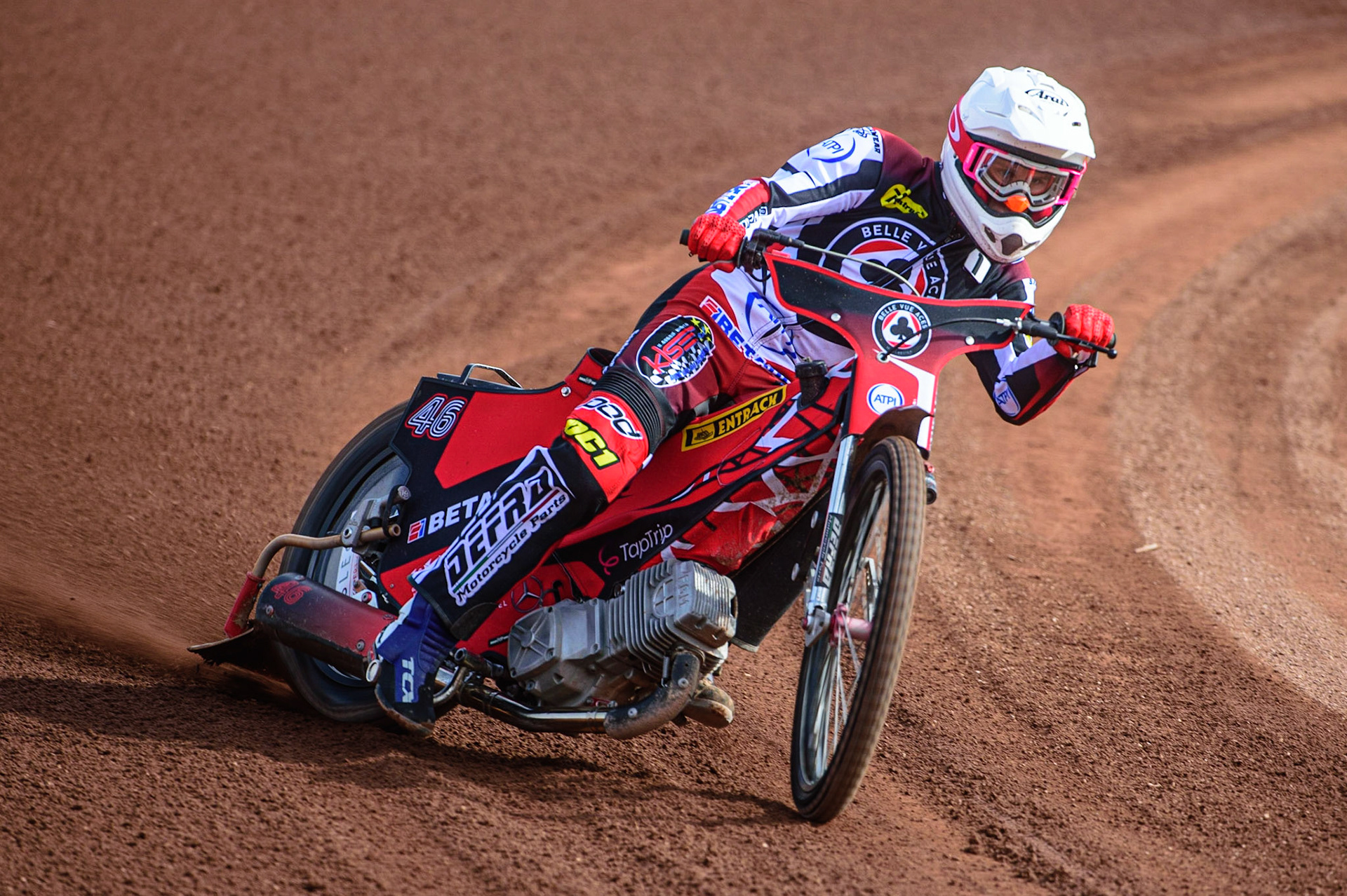 MANCHESTER, UK. MAR 14TH Max Fricke - Belle Vue 'ATPI' Aces during the Belle Vue Speedway Media Day at the National Speedway Stadium, Manchester on Monday 14th March 2022. (Credit: Ian Charles | MI News)