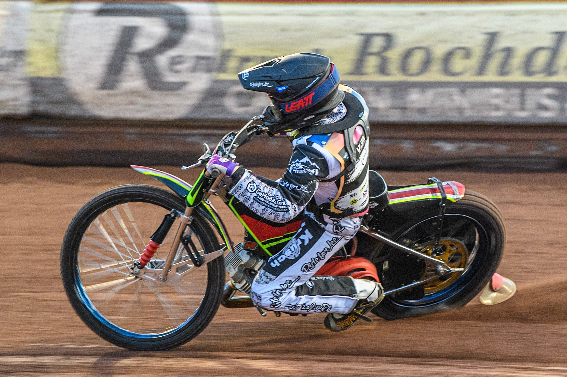Celina Liebmann in action during the Sports Insure Premiership match between Belle Vue Aces and Wolverhampton Wolves at the National Speedway Stadium, Manchester on Monday 3rd July 2023. (Photo: Ian Charles | MI News)