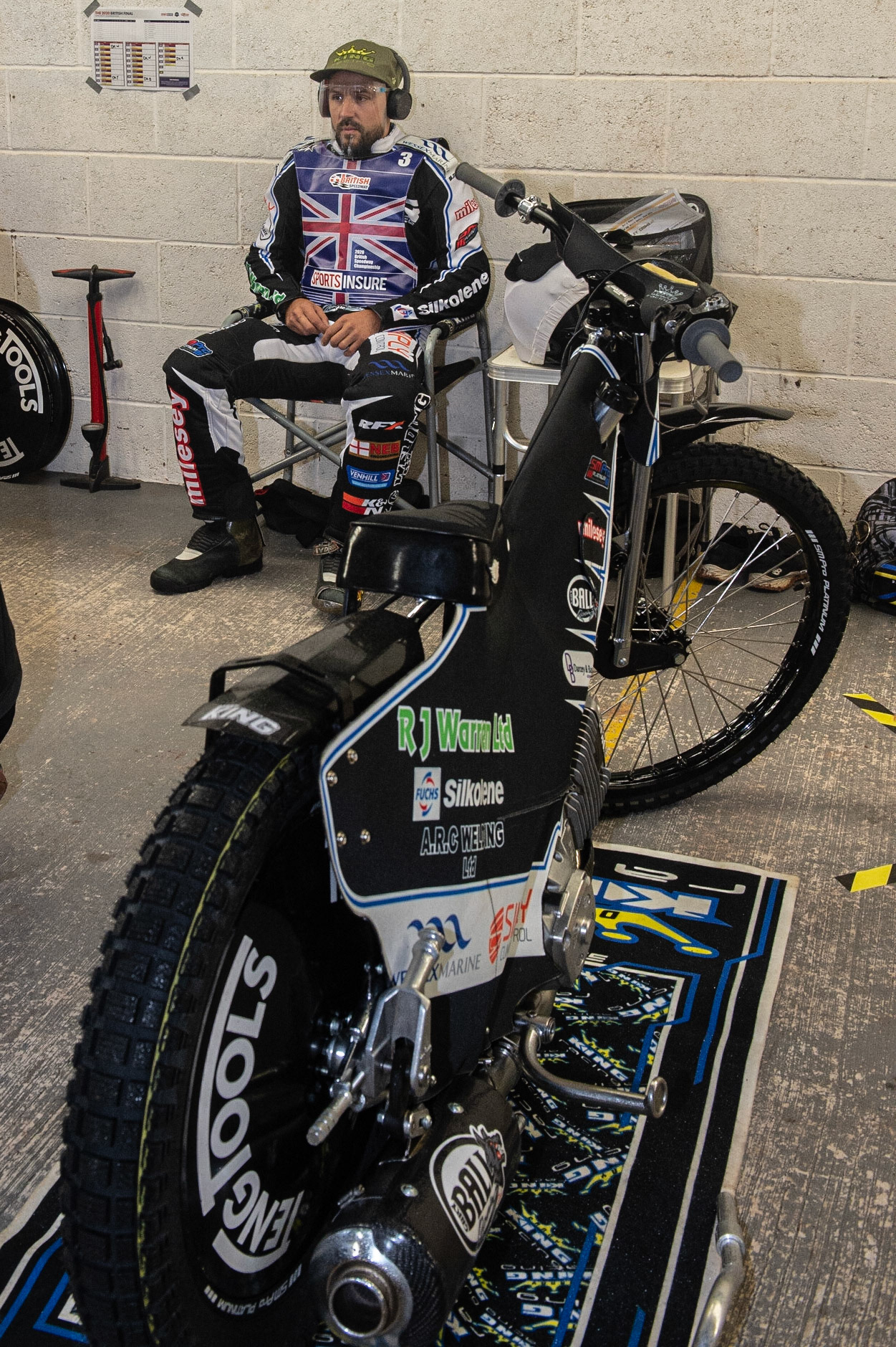 Photo: Ian CharlesDanny King  in his pit baySports Insure British Speedway Championship Final, National Speedway Stadium, Manchester Monday  28  September  2020