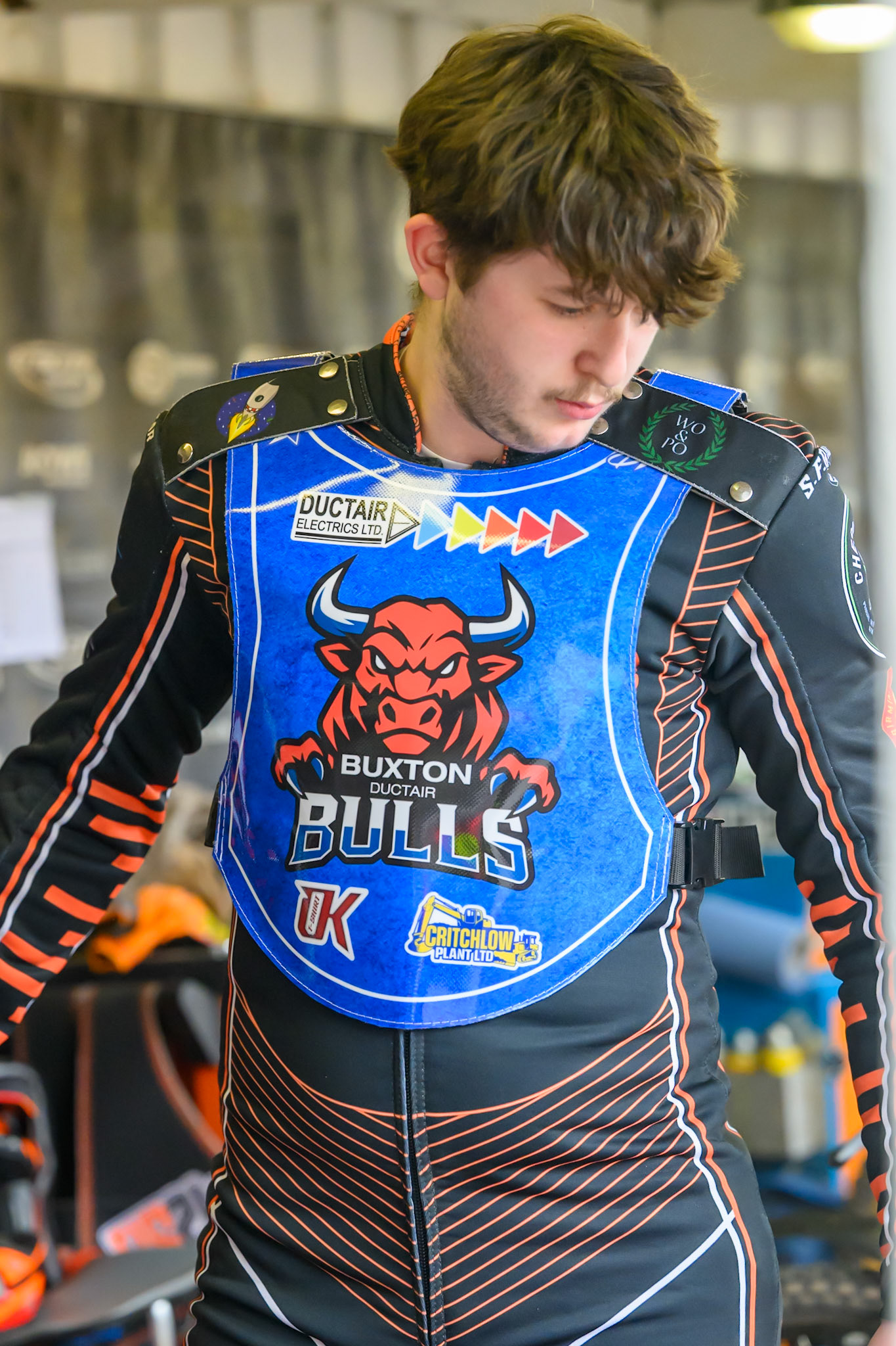 Bailey Fellows of Buxton Bulls during the  Challenge match between Buxton Bulls and NDL Nomads at Hi-Edge Speedway, Buxton on Sunday 19th April 2026. (Photo: Ian Charles | MI News)