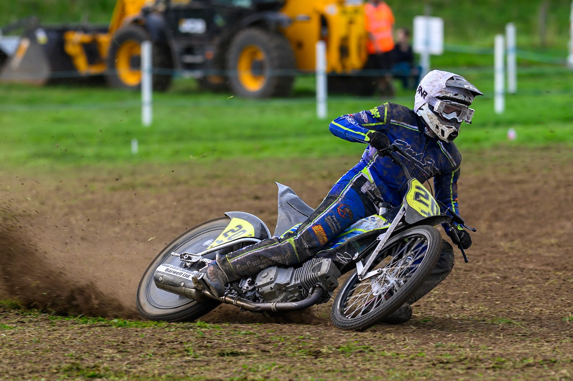 British Masters (Solos): Arran Butcher (20) during the British Masters Grasstrack Championship at Lower Marsh Farm, Much Hoole, Preston in Lancashire, England on Sunday 13th September 2026. (Photo: Ian Charles | MI News)