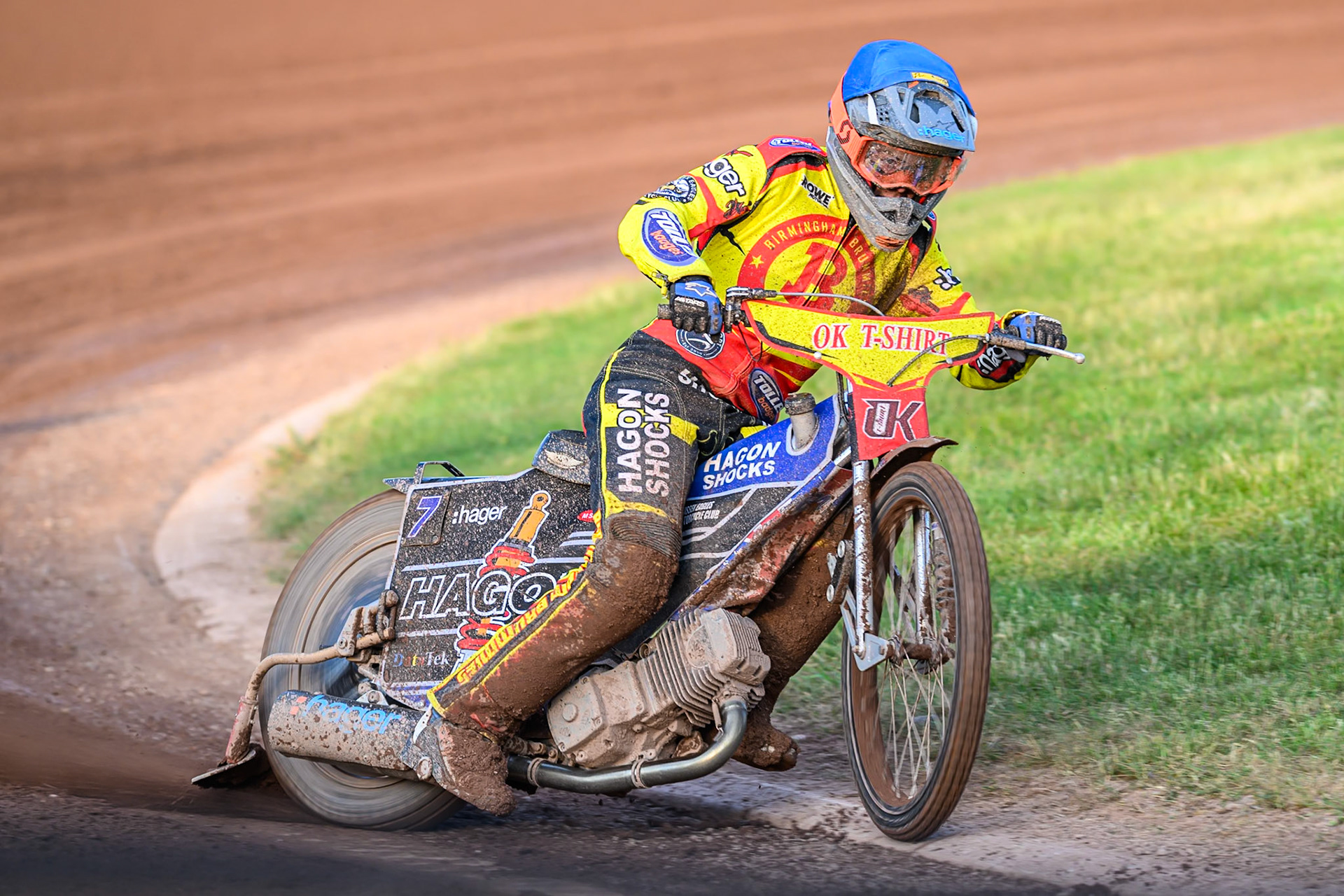 Birmingham Brummies' Jason Edwards in action during the Rowe Motor Oil Premiership match between Birmingham Brummies and Belle Vue Aces at Perry Bar Stadium, Birmingham on Monday 2nd June 2025. (Photo: Ian Charles | MI News)