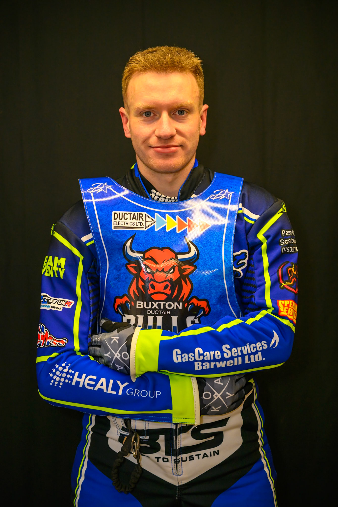 Arran Butcher during Buxton Bulls Press and Practice at Hi-Edge Speedway, Buxton on Monday 30th March 2026. (Photo: Ian Charles | MI News)