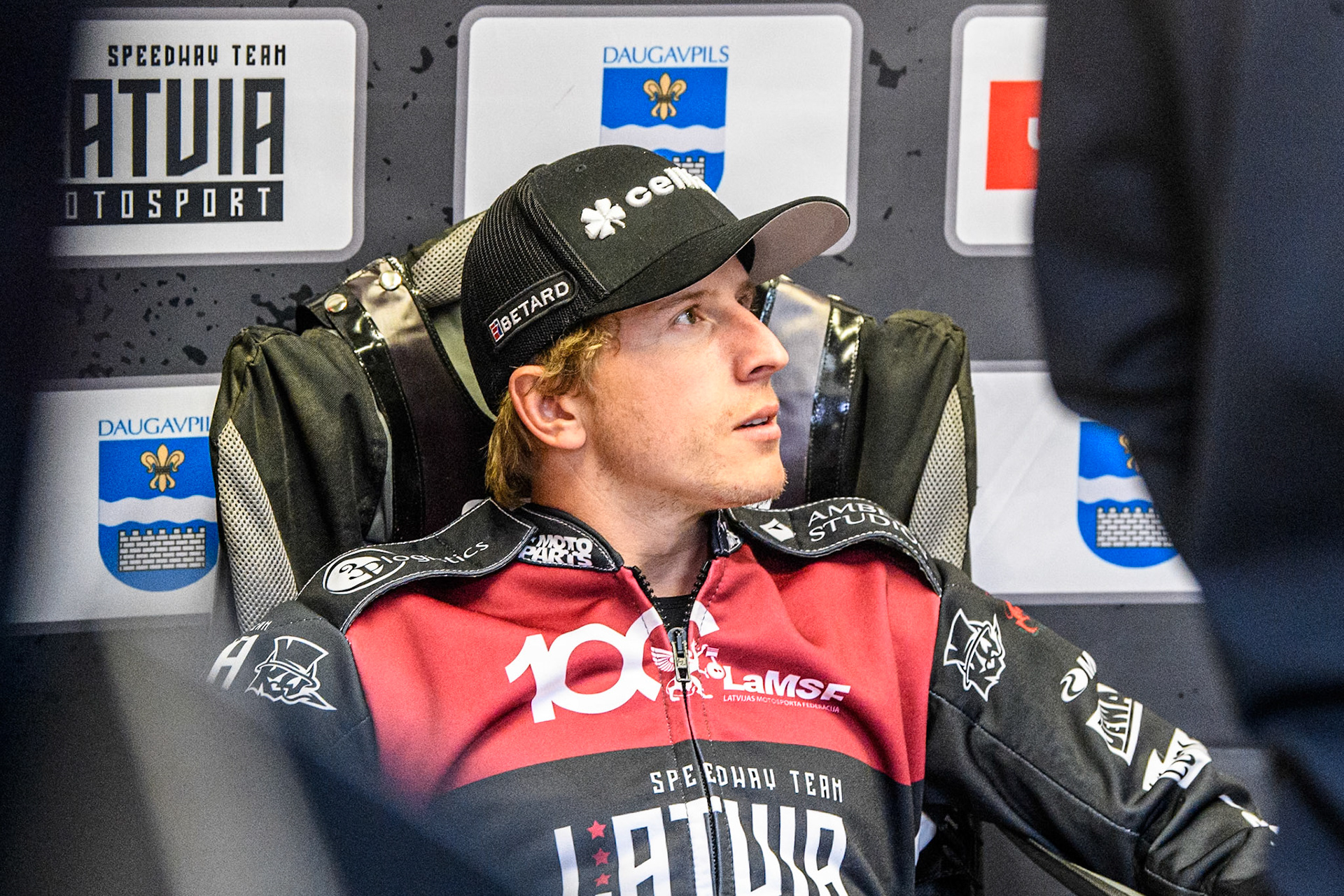 Andzejs Lebedevs of Latvia during the Monster Energy FIM Speedway of Nation Semi Final 2 at the National Speedway Stadium, Manchester on Wednesday 10th July 2024. (Photo: Ian Charles | MI News)