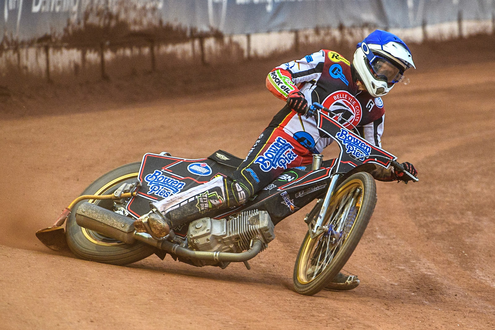 Paul Bowen in action for Belle Vue Cool Running Colts during the National Development League match between Belle Vue Colts and Edinburgh Monarchs Academy at the National Speedway Stadium, Manchester on Friday 21st July 2023. (Photo: Ian Charles | MI News)
