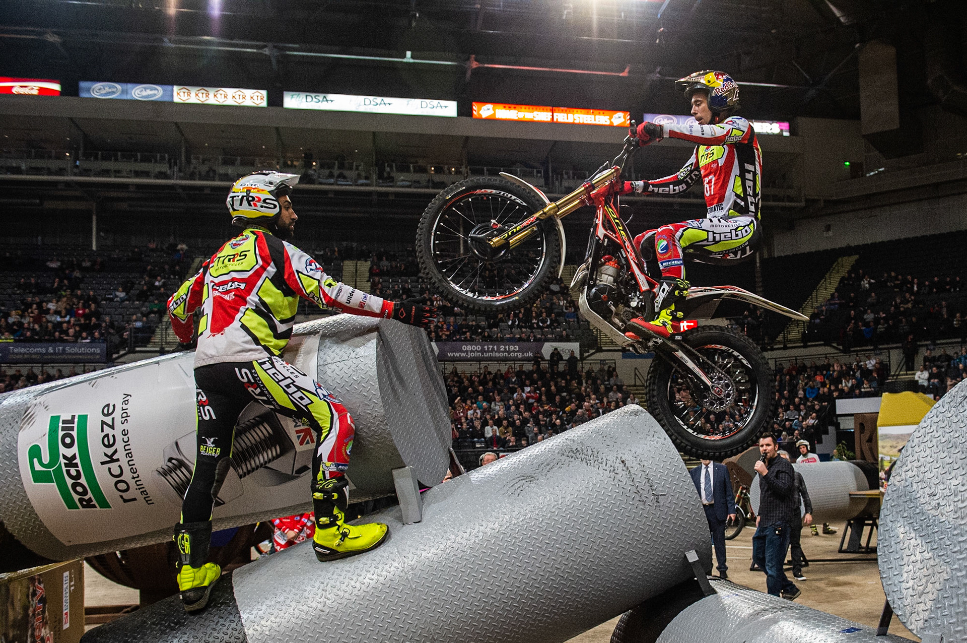 SHEFFIELD, ENGLAND  - DECEMBER 28TH  Adam Raga, Spain (TRRS) on Section 3 in the Final  during the 25th Anniversary Sheffield Indoor Trial at the FlyDSA Arena, Sheffield on Saturday 28th December 2019. (Credit: Ian Charles | MI News)