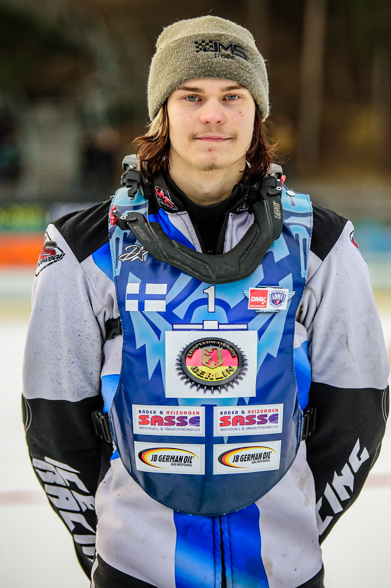 Atte Suolami (Finland) during the German Individual Ice Speedway Championship at Horst-Dohm-Eisstadion, Berlin on Friday 3rd March 2023. (Photo: Ian Charles | MI News)