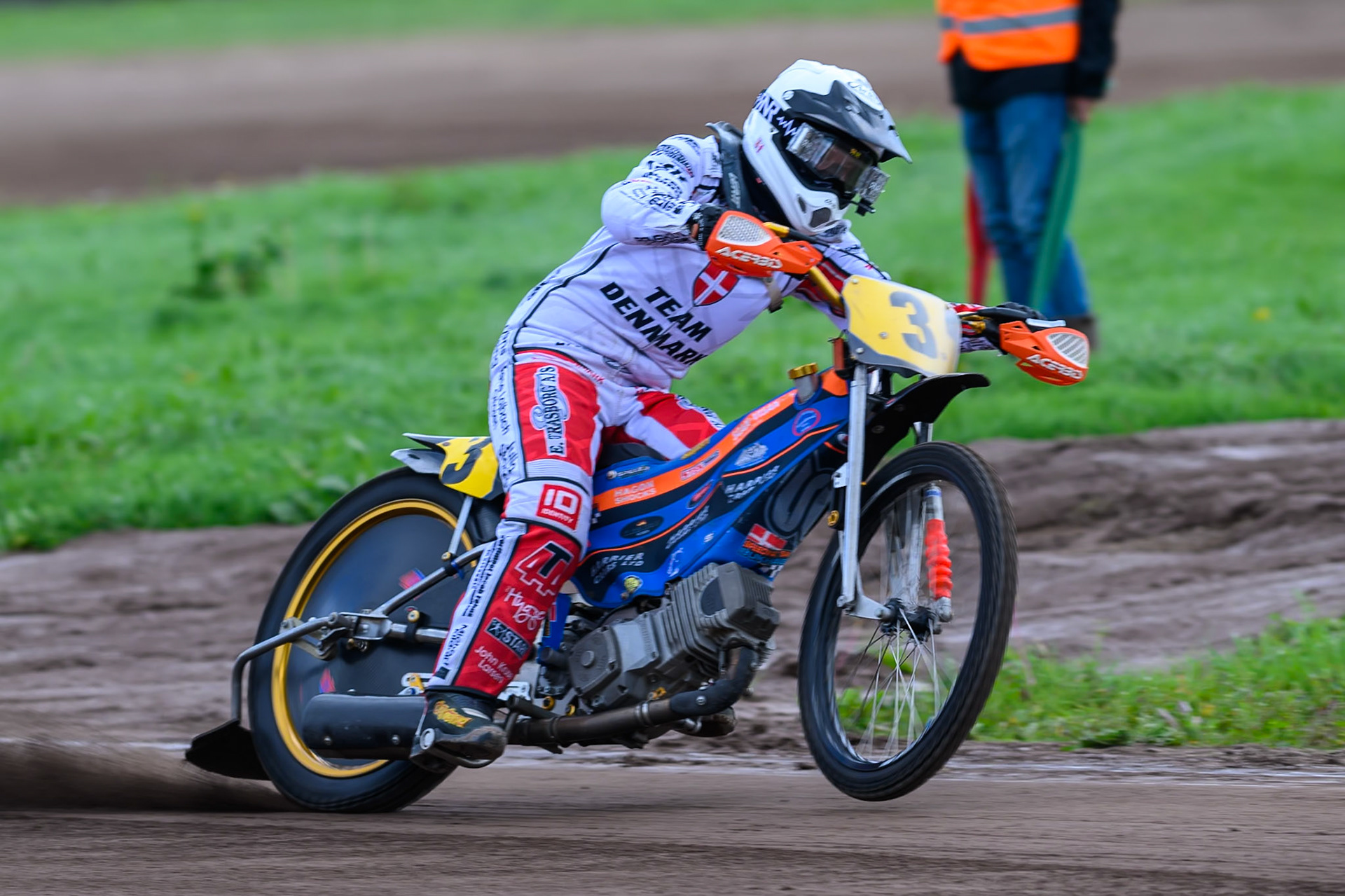 Jacob Bukhave (3) of Denmark during practice for  the FIM Long Track of Nations 2026 at the Speed Centre Roden in the Netherlands on Sunday 20th September 2026. (Photo: Ian Charles | MI News)
