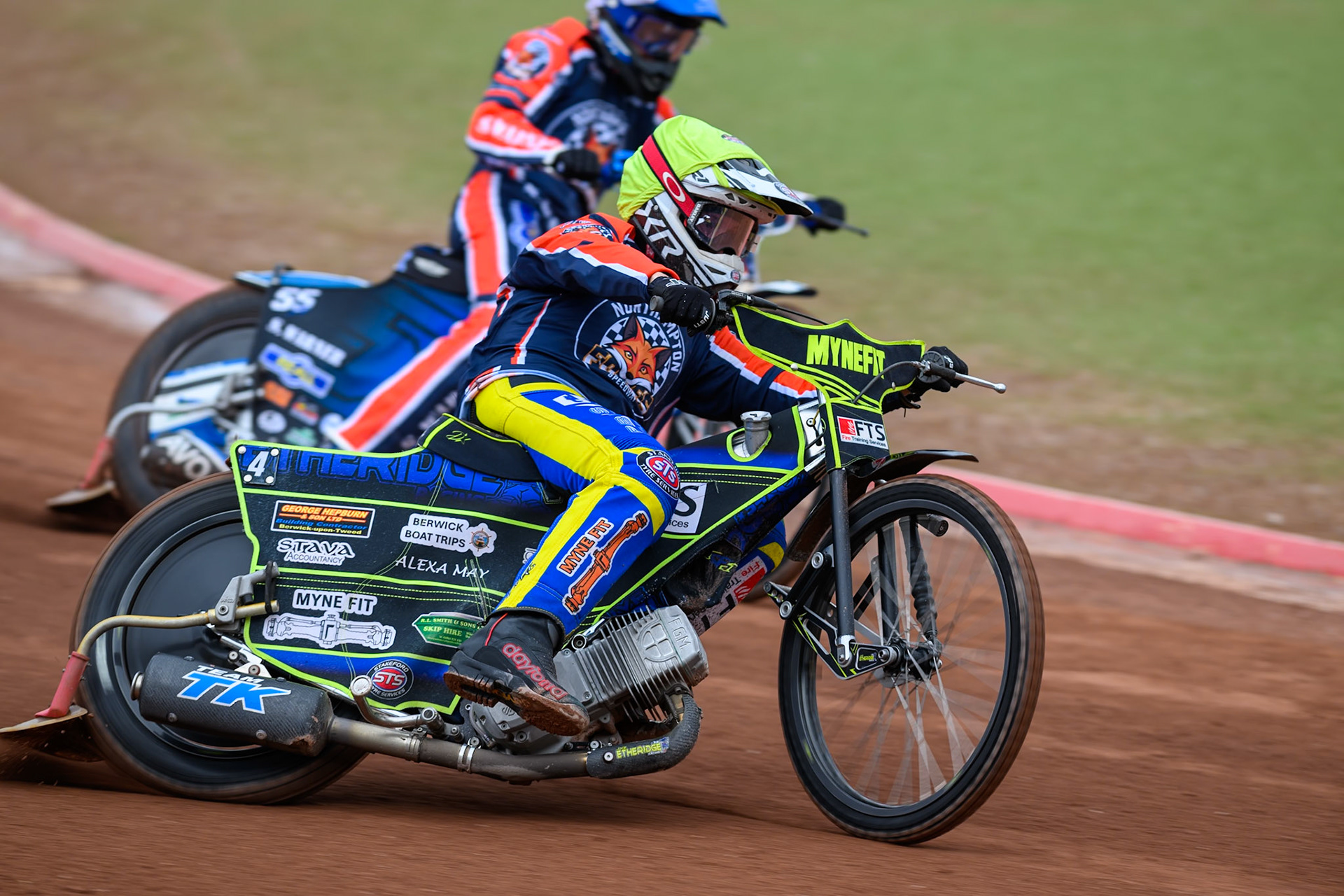 Jye Etheridge, Guest Rider for Northampton Foxes in action during the Rowe Motor Oil Premiership match between Belle Vue Aces and Northampton Foxes at the National Speedway Stadium, Manchester on Monday 4th May 2026. (Photo: Ian Charles | MI News)