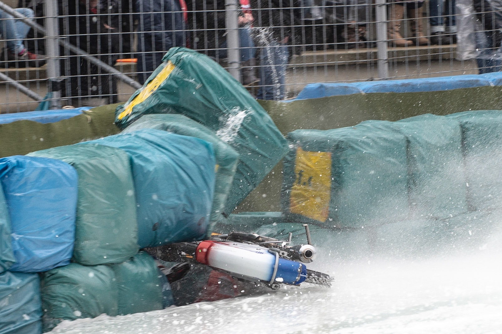 Photo: Ian Charles

Nikita Toloknov (383) spins out on the wet ice

FIM Ice Speedway Gladiators World Championship, Final 3.2, Horst-Dohm Eisstadion, Berlin, Germany Sunday  3  March  2019