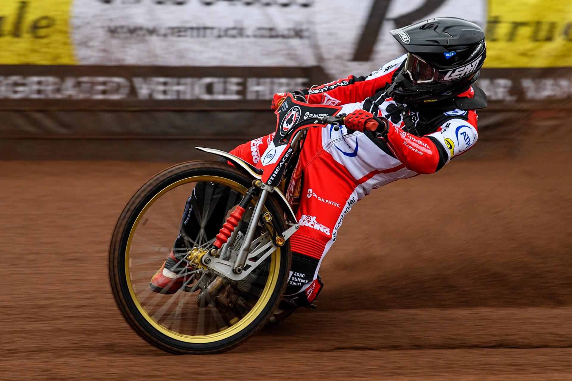 Belle Vue Aces' rider Norick Blödorn in action during the Belle Vue Aces Media Day at the National Speedway Stadium, Manchester on Monday 11th March 2024. (Photo: Ian Charles | MI News)