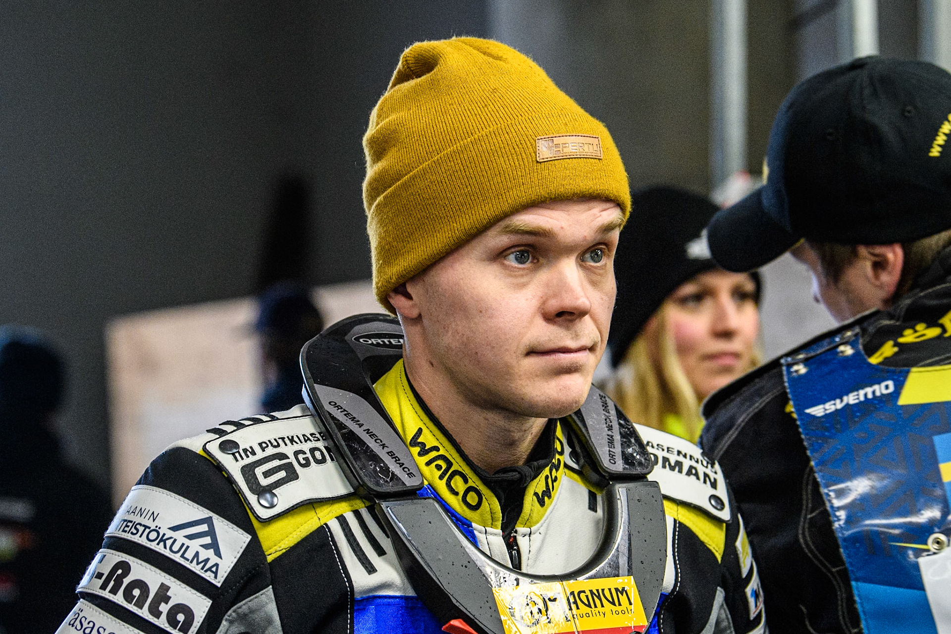 Heikki Huusko (67) of Finland during practice for  the Ice Speedway Gladiators World Championship Finals 1 &amp; 2 at Max-Aicher-Arena, Inzell on Friday 14th March 2025. (Photo: Ian Charles | MI News)
