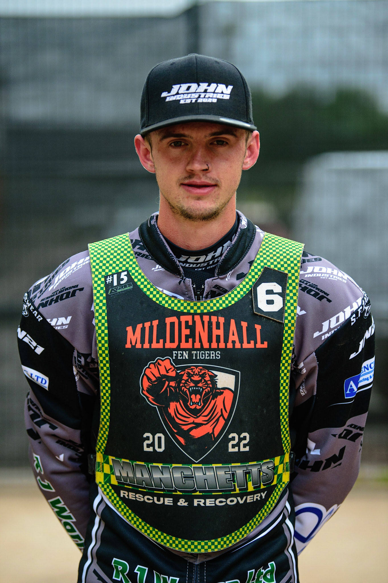 Josh Warren  - Mildenhall Manchettes Fen Tigers  during the National Development League match between Belle Vue Colts and Mildenhall Fens Tigers at the National Speedway Stadium, Manchester on Friday 15th July 2022. (Credit: Ian Charles | MI News)