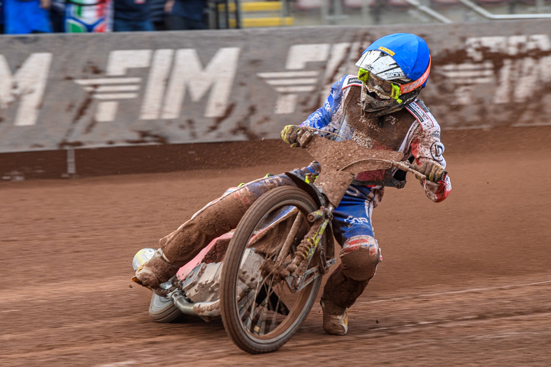 Steven Goret of France in action during the Monster Energy FIM Speedway of Nations Semi-Final 1 at the National Speedway Stadium, Manchester on Tuesday 9th July 2024. (Photo: Ian Charles | MI News)