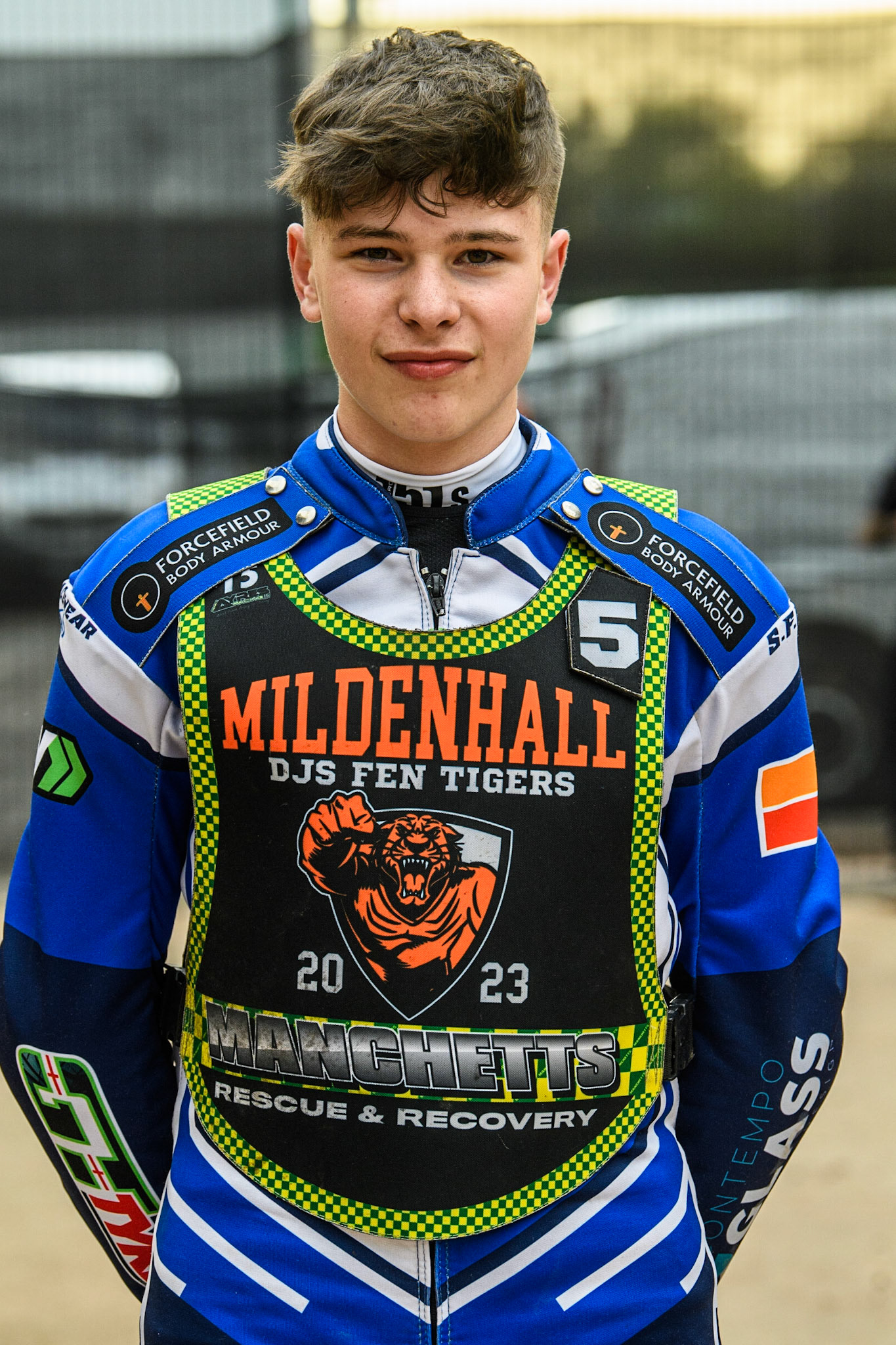 Sam McGurk - Guesting for Mildenhall Manchettes Fen Tigers during the National Development League match between Belle Vue Colts and Mildenhall Fens Tigers at the National Speedway Stadium, Manchester on Friday 26th May 2023. (Photo: Ian Charles | MI News)