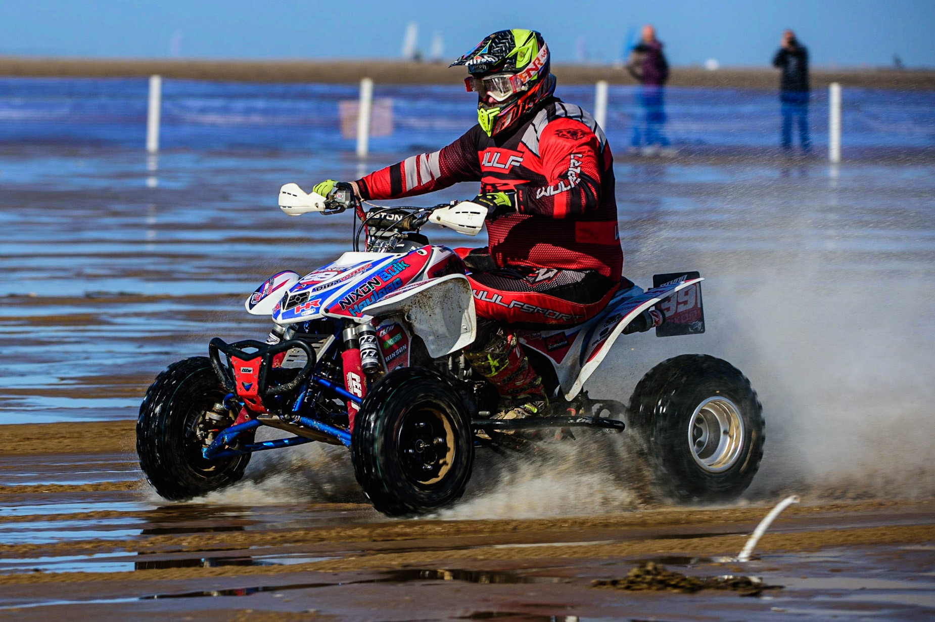 Davey Nixon (99) during the Fylde ACU British Sand Racing Masters Championship on  Sunday 2nd October 2022. (Credit: Ian Charles | MI News)
