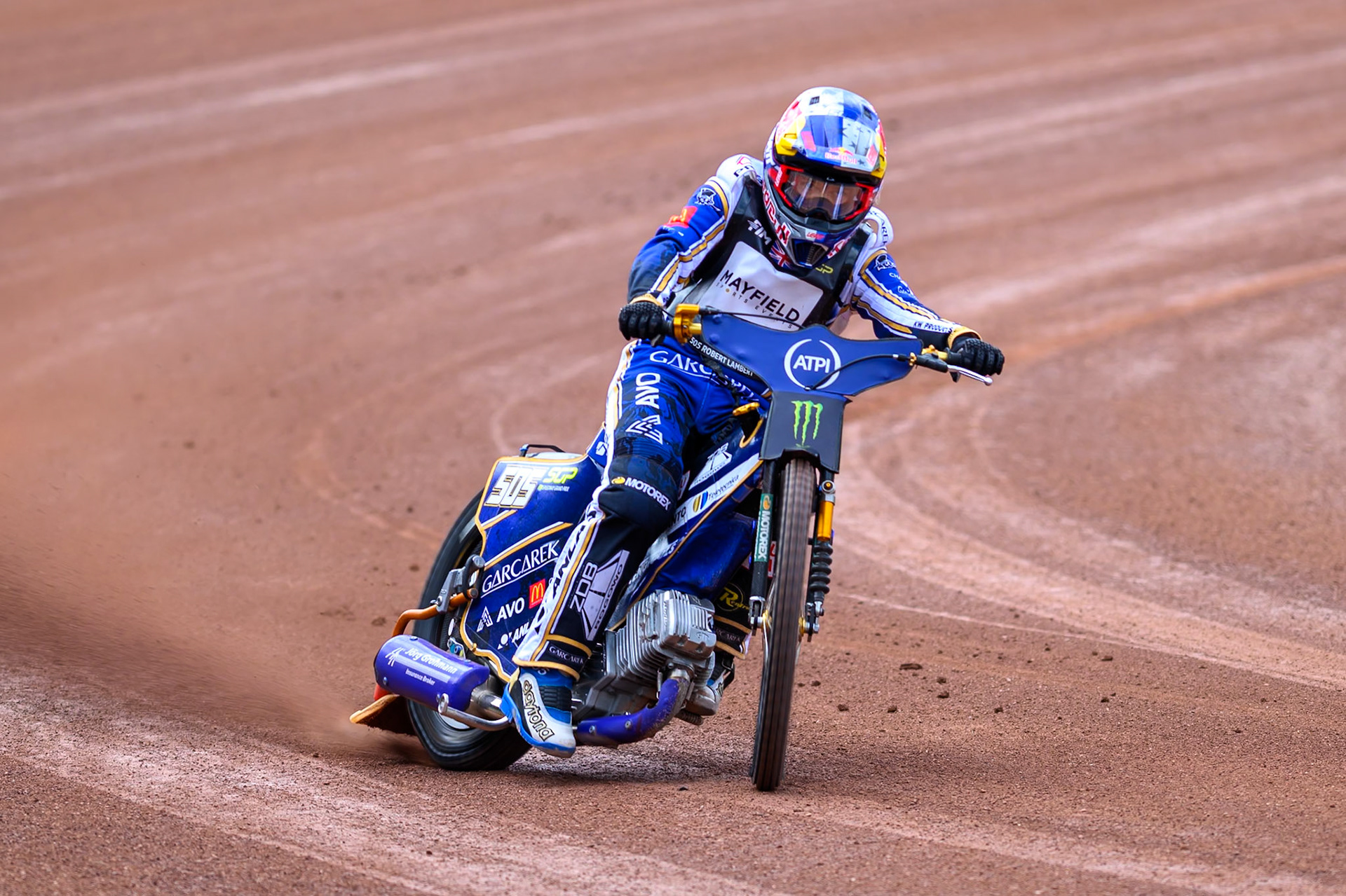 Robert Lambert (505) of Great Britain during practice for the ATPI  FIM Speedway GP of Manchester at the National Speedway Stadium, Manchester on Friday 5th June 2026. (Photo: Ian Charles | MI News)