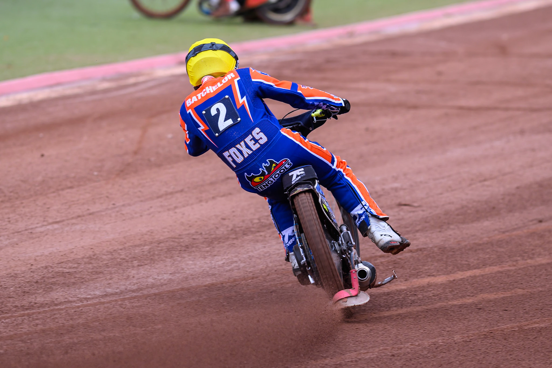 Troy Batchelor of Northampton Foxes in action during the Rowe Motor Oil Premiership match between Belle Vue Aces and Northampton Foxes at the National Speedway Stadium, Manchester on Monday 4th May 2026. (Photo: Ian Charles | MI News)