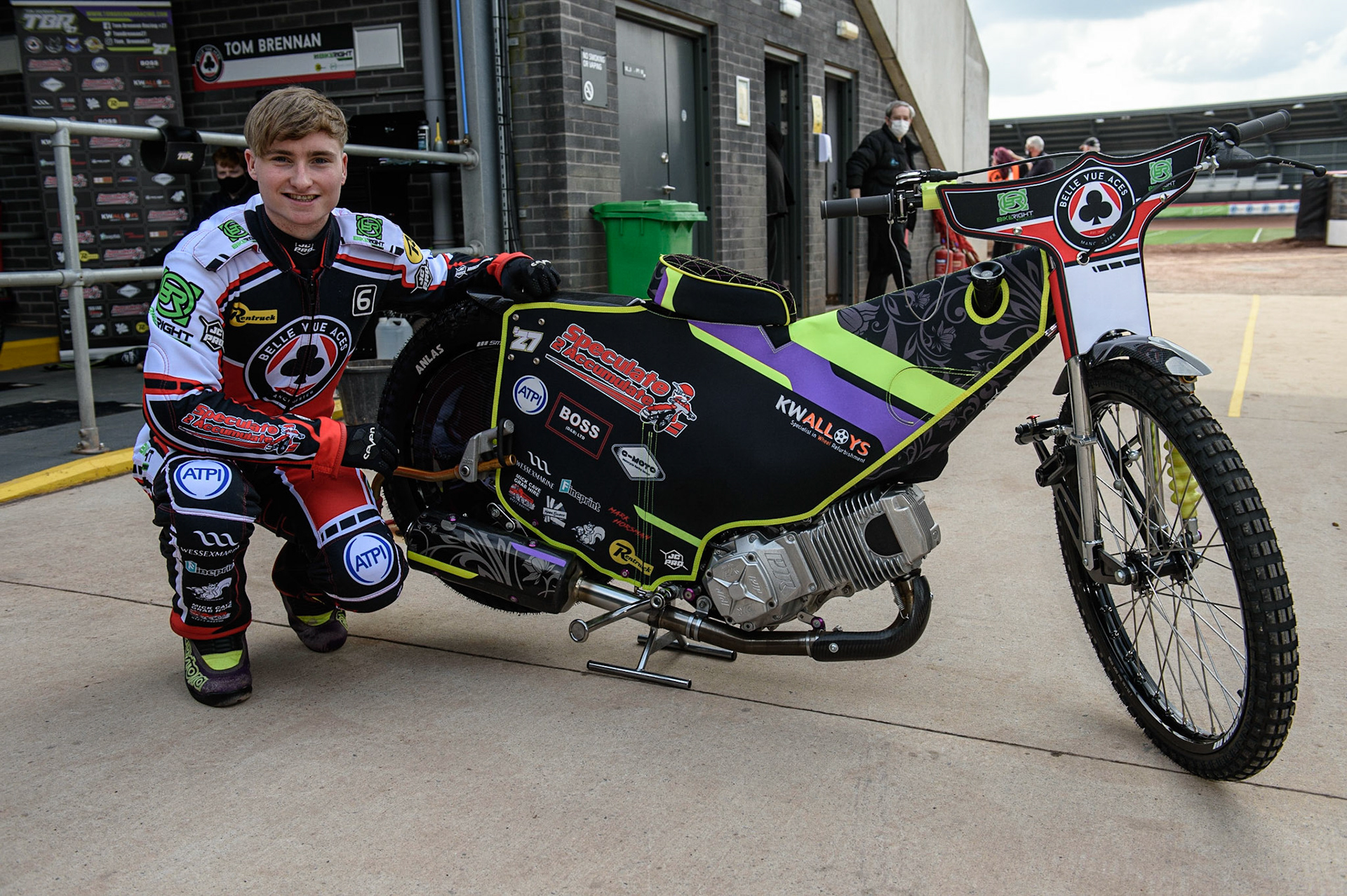 Photo: Ian CharlesTom Brennan - Belle Vue AcesBelle Vue Press &amp; Practice, , National Speedway Stadium, Manchester Thursday  13  May  2021