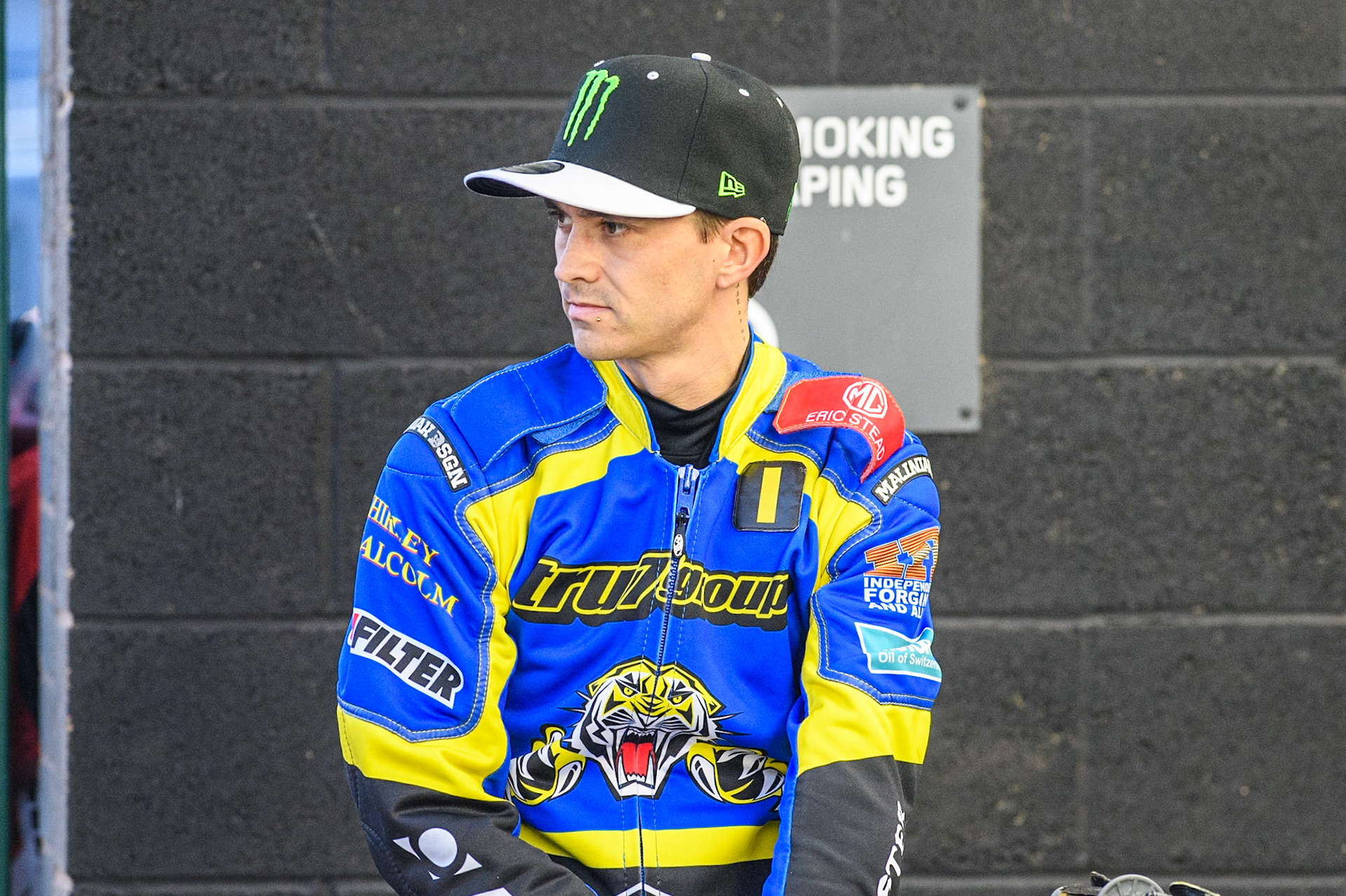 Sheffield Tigers' Jack Holder during the Rowe Motor Oil Premiership Play Off Semi Final 2, 1st Leg match between Belle Vue Aces and Sheffield Tigers at the National Speedway Stadium, Manchester on Monday 16th September 2024. (Photo: Ian Charles | MI News)