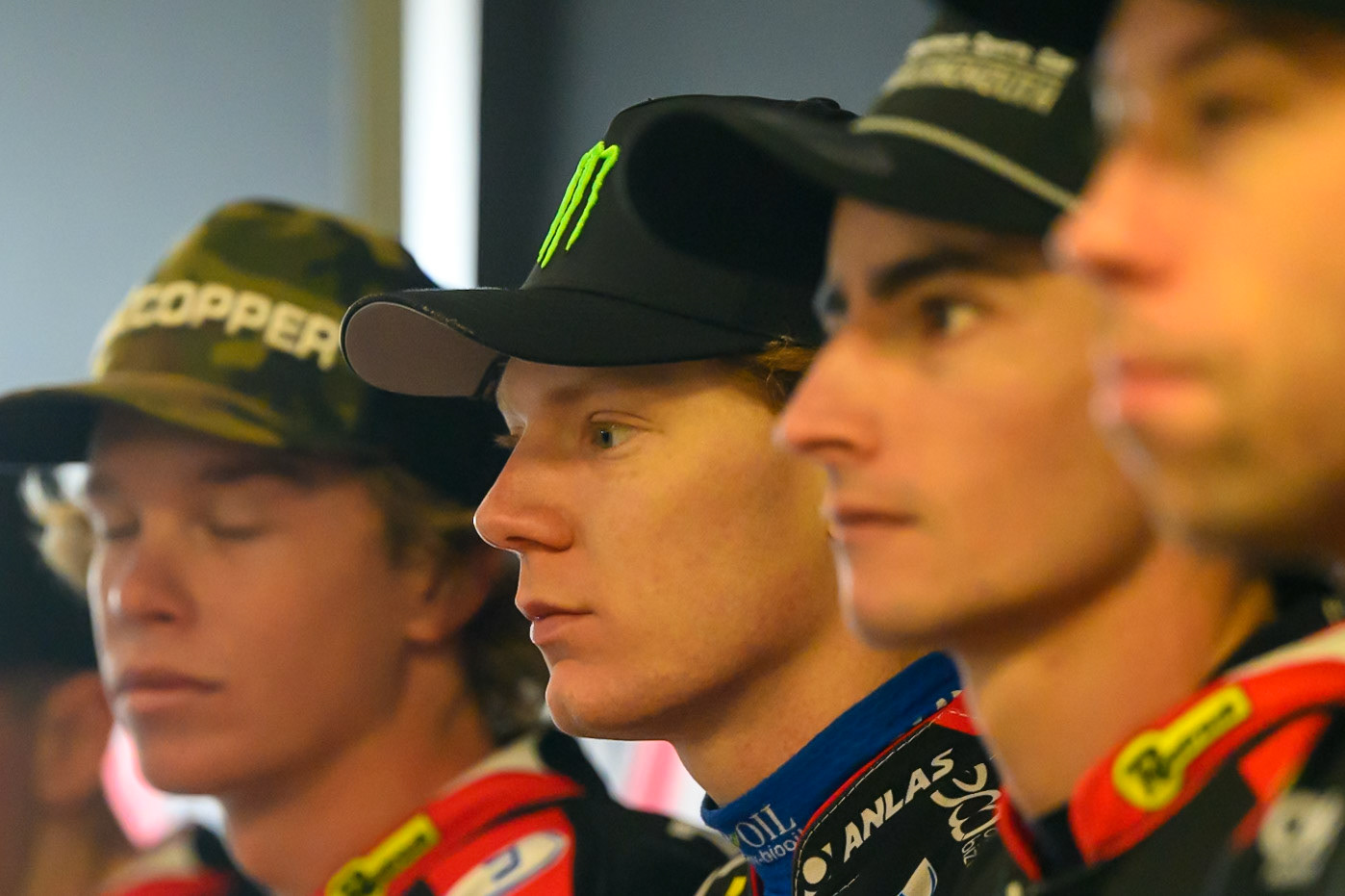 Dan Bewley of Belle Vue Aces at the Press Conference during the Belle Vue Aces Media Day at the National Speedway Stadium, Manchester on Wednesday 11th March 2026. (Photo: Ian Charles | MI News)