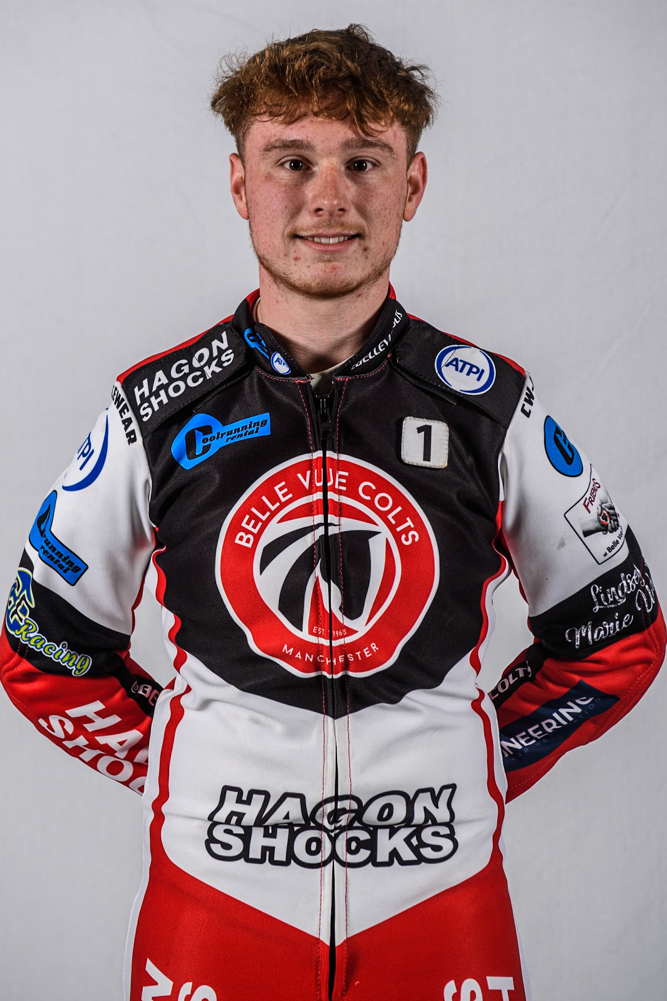 Belle Vue Colts' rider Sam Hagon during the Belle Vue Aces Media Day at the National Speedway Stadium, Manchester on Monday 11th March 2024. (Photo: Ian Charles | MI News)