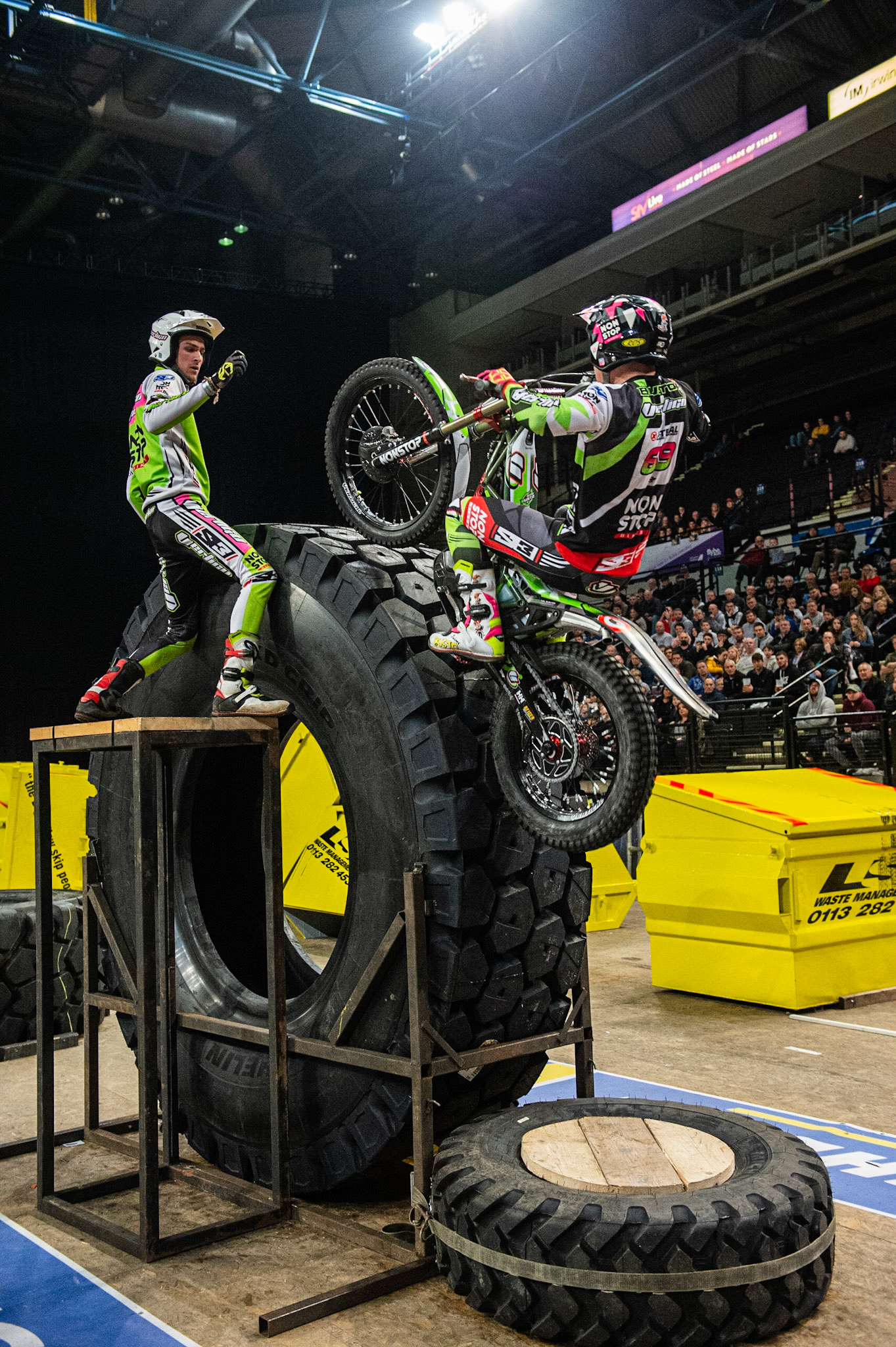 SHEFFIELD, ENGLAND  - DECEMBER 28TH  Jamie Busto, Spain (Vertigo) on Section 5  during the 25th Anniversary Sheffield Indoor Trial at the FlyDSA Arena, Sheffield on Saturday 28th December 2019. (Credit: Ian Charles | MI News)