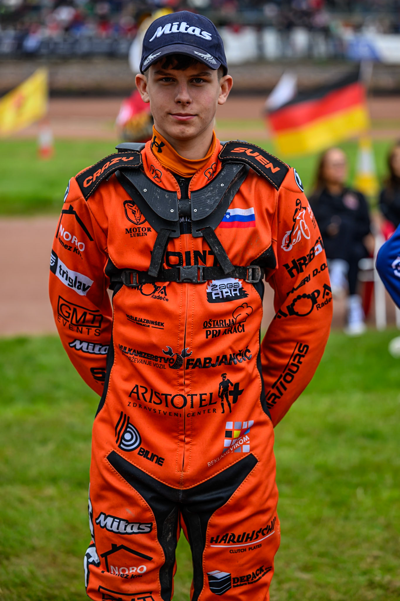 Sven Cerjak of Slovenia during the Speedway GP Qualifying Round 3 at Allied Ashfield Stadium, Glasgow on Saturday 30th May 2026. (Photo: Ian Charles | MI News)