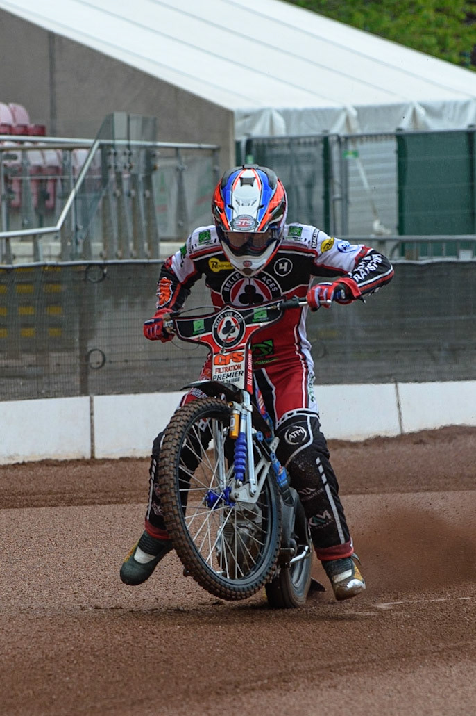 Photo: Ian CharlesSteve Worrall In ActionDiscovery Networks Eurosport Speedway Season Launch, National Speedway Stadium, Manchester Wednesday  12  May  2021