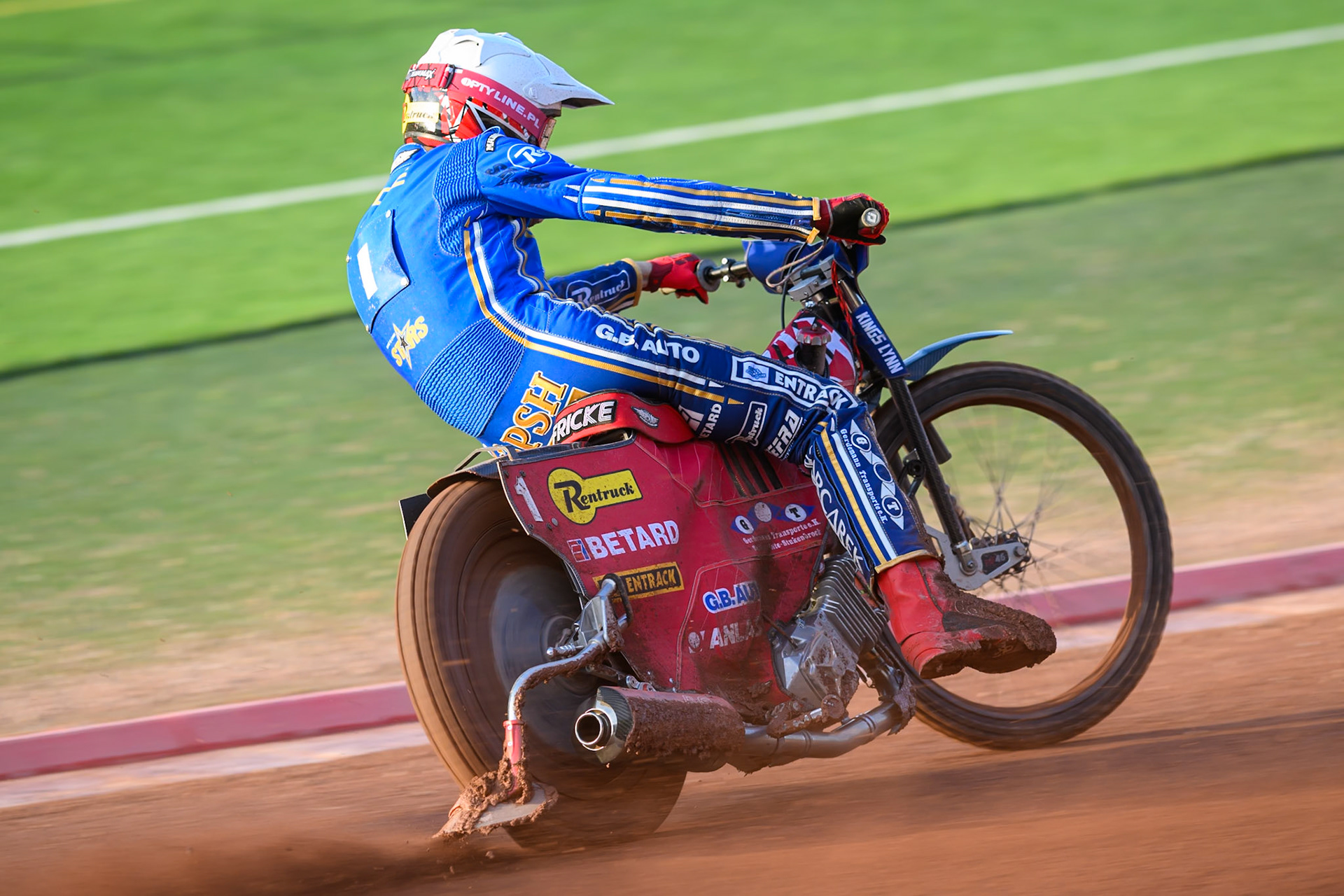 Max Fricke of Kings Lynn Stars in action during the Rowe Motor Oil Premiership match between Belle Vue Aces and King's Lynn Stars at the National Speedway Stadium, Manchester on Monday 10th August 2026. (Photo: Ian Charles | MI News)