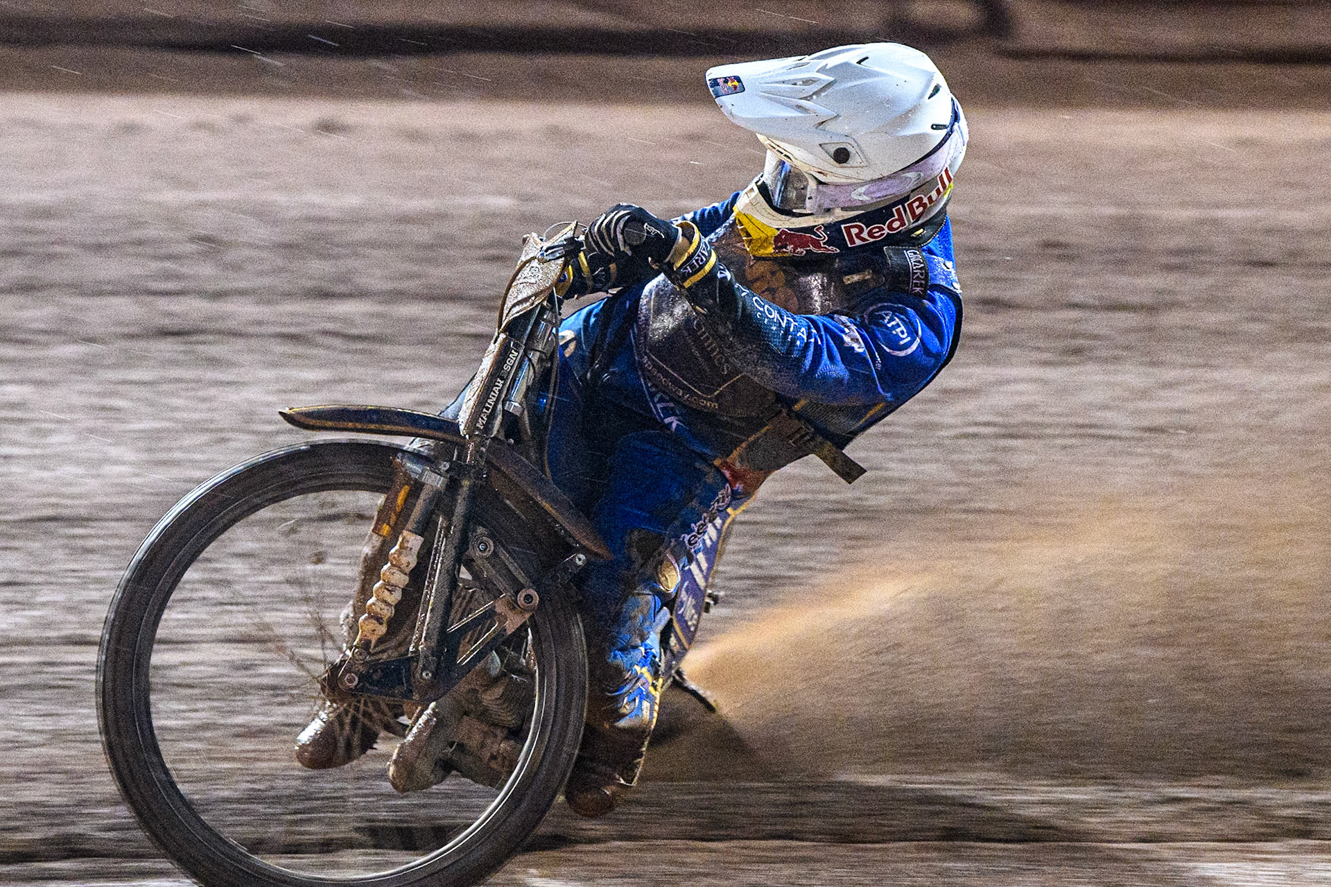 Robert Lambert in action for King’s Lynn MacInnes Stars during the Sports Insure Premiership match between Belle Vue Aces and King's Lynn Stars at the National Speedway Stadium, Manchester on Monday 21st August 2023. (Photo: Ian Charles | MI News)