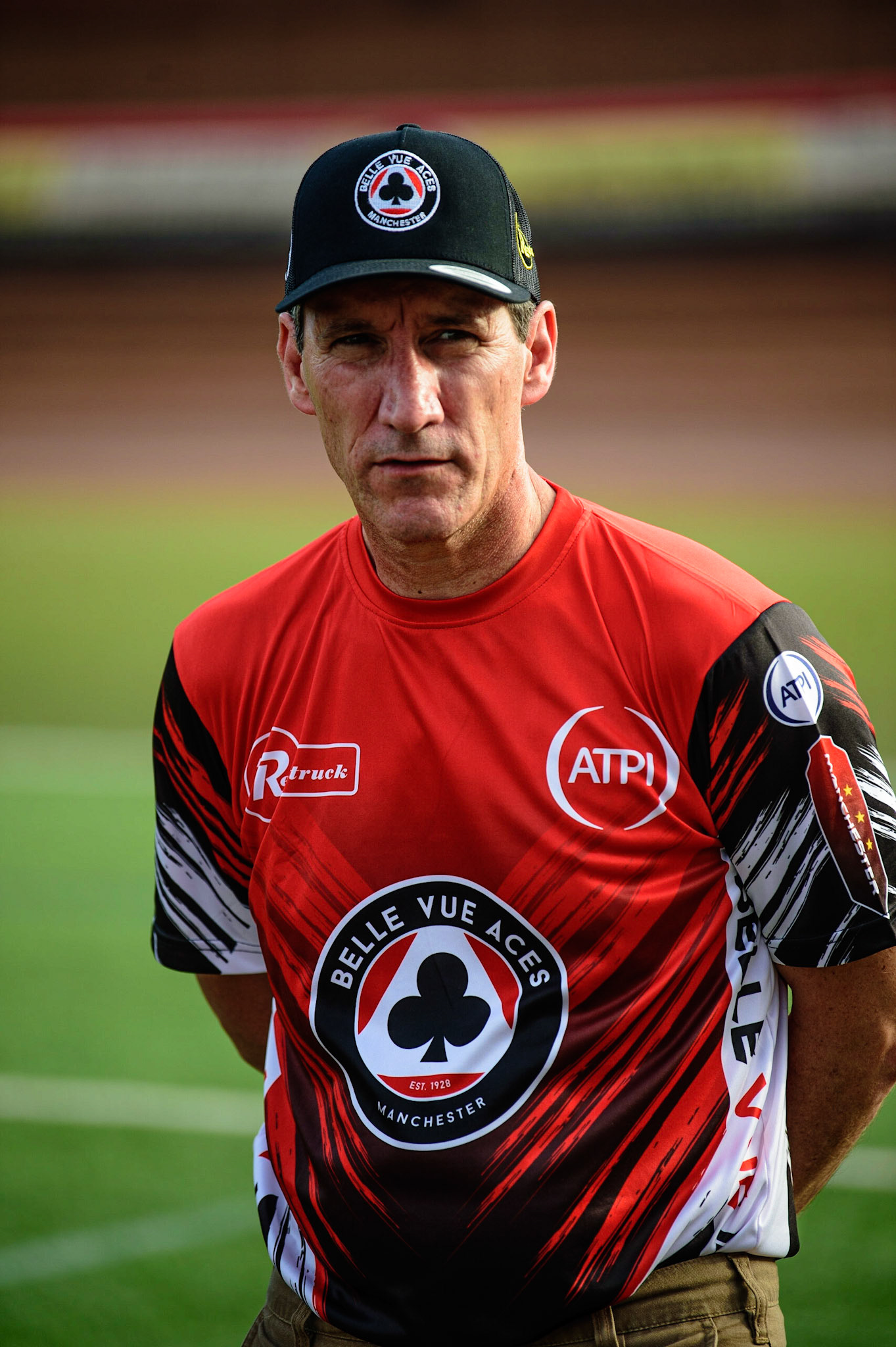 MANCHESTER UK  Mark Lemon  - Team Manager of Belle Vue ATPI Aces  during the SGB Premiership match between Belle Vue Aces and King's Lynn Stars at the National Speedway Stadium, Manchester on Monday 11th July 2022. (Credit: Ian Charles | MI News)