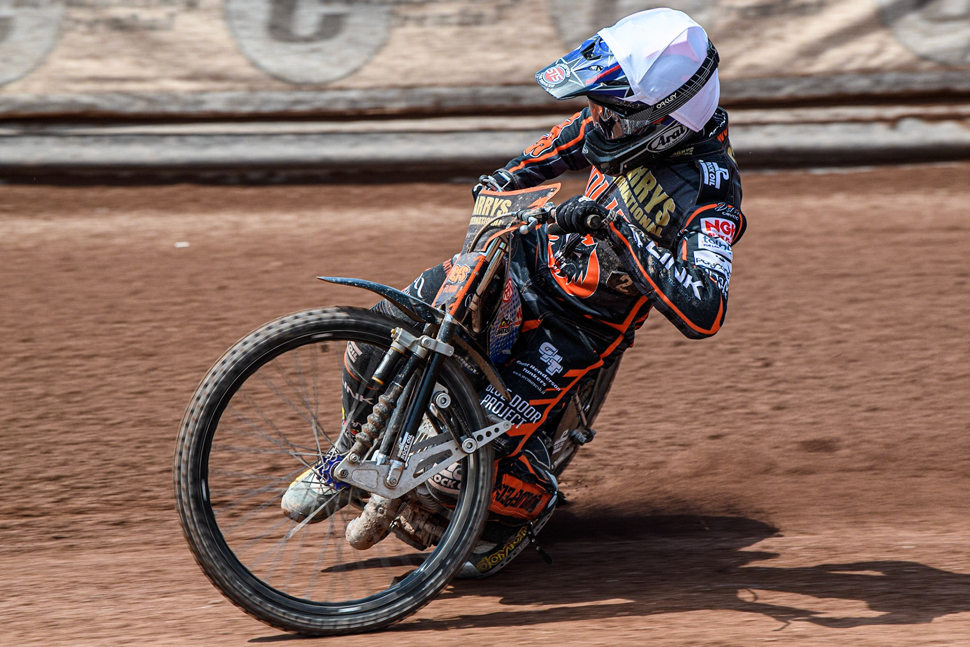 Steve Worrall in action  for Wolverhampton Parrys International Wolves  during the Sports Insure Premiership match between Belle Vue Aces and Wolverhampton Wolves at the National Speedway Stadium, Manchester on Monday 29th May 2023. (Photo: Ian Charles | MI News)